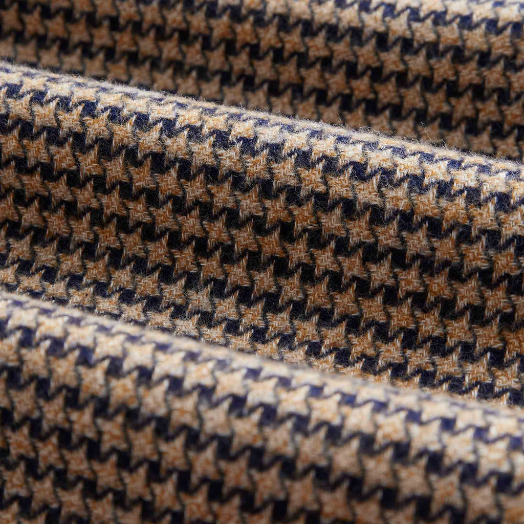 Portuguese Flannel Abstract Pied Poule - Navy