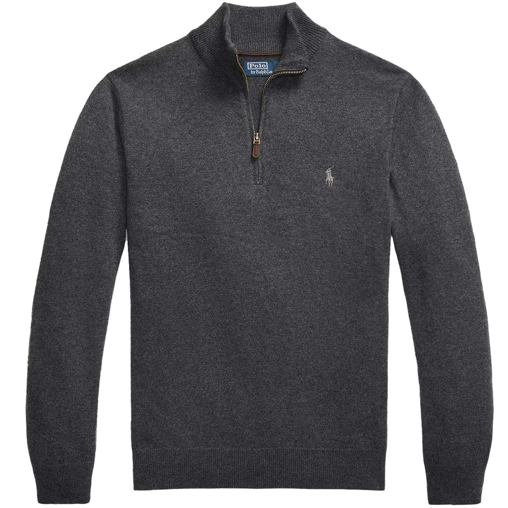 Polo Ralph Lauren Wool Quarter-Zip Jumper - Charcoal