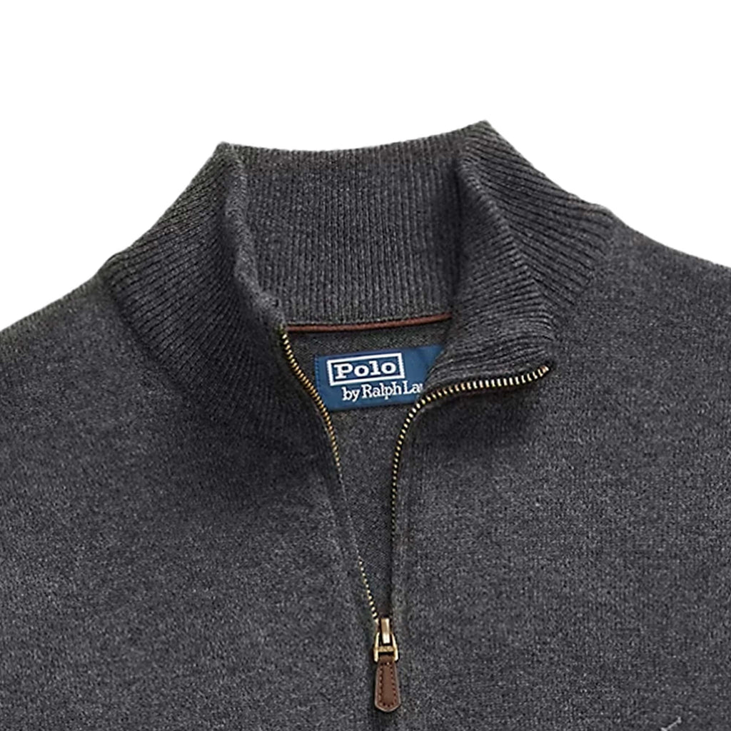 Polo Ralph Lauren Wool Quarter-Zip Jumper - Charcoal