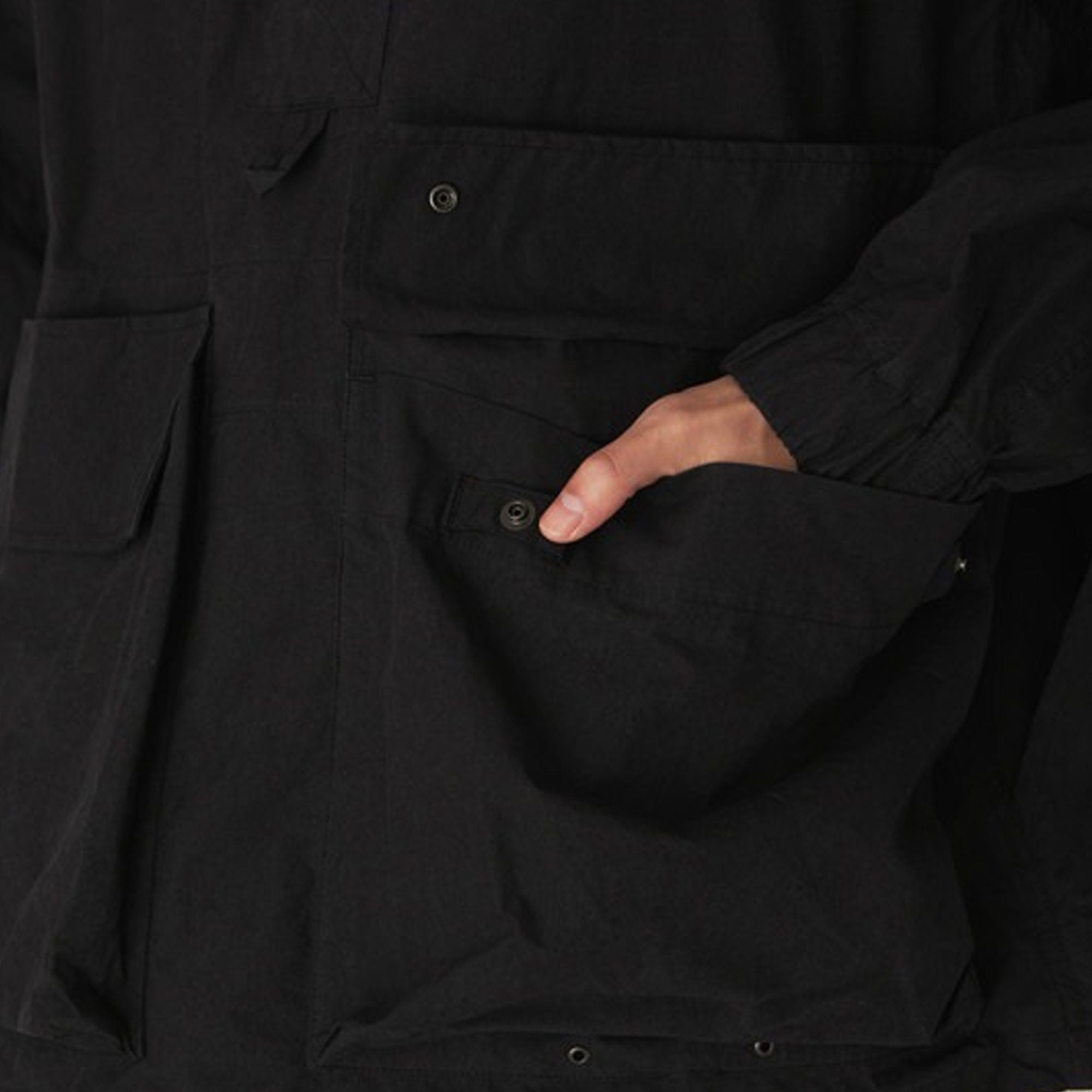 Snow Peak Indigo C/N Anorak - Black