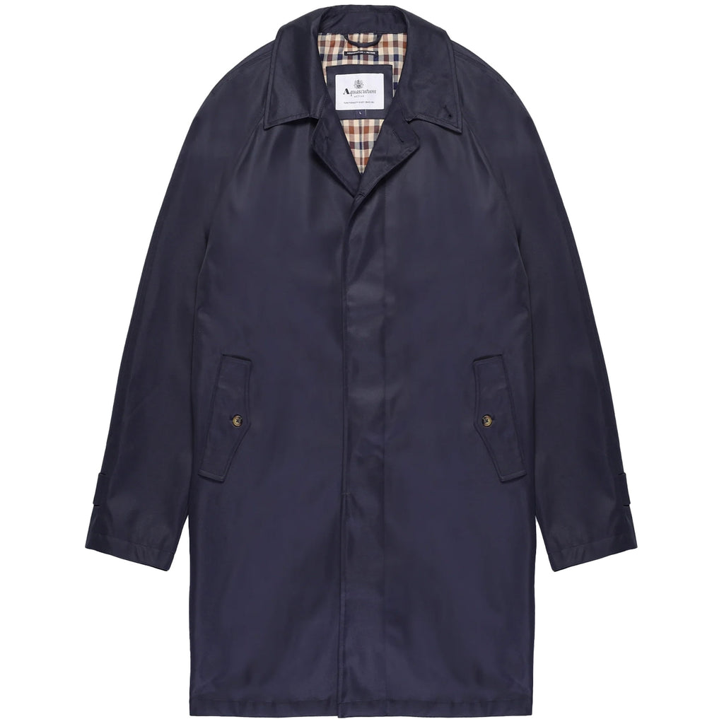 Aquascutum Archival Mac Coat - Navy