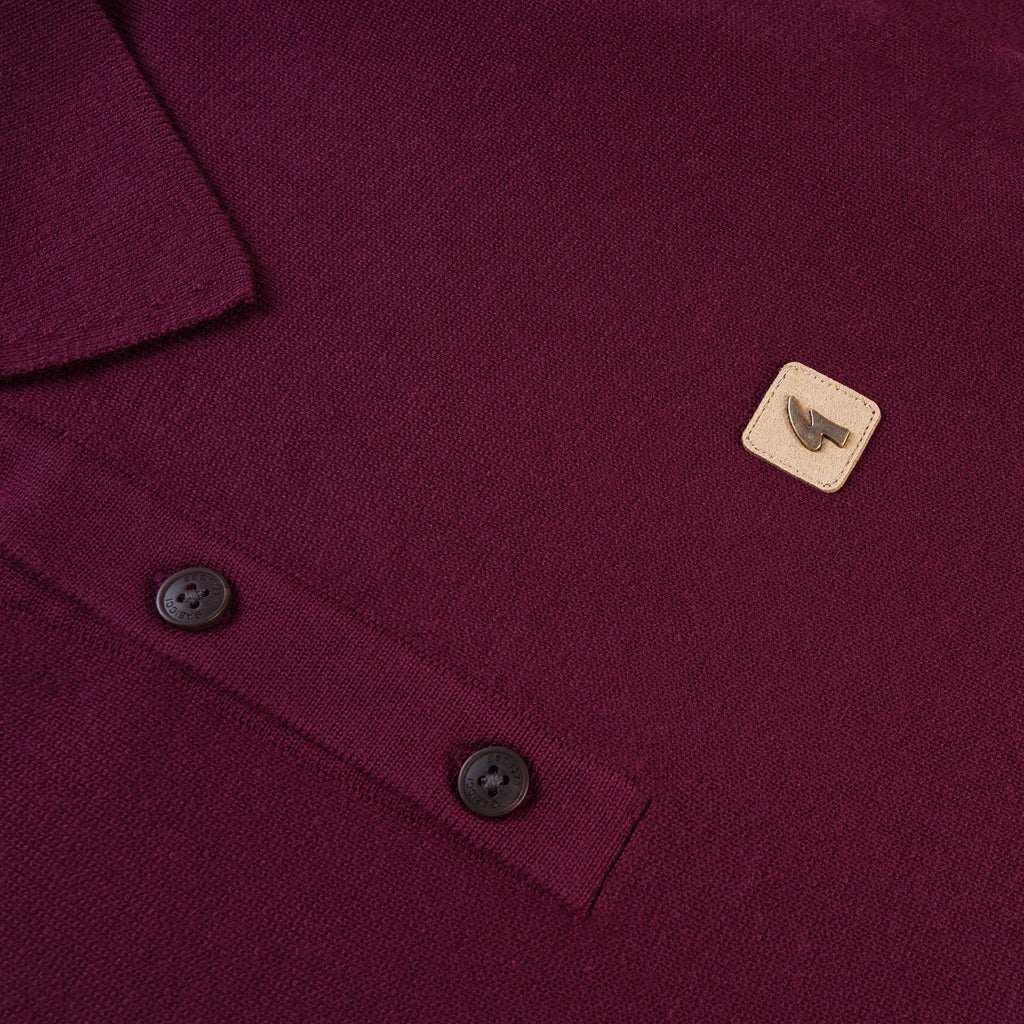 Gabicci Vintage Francesco Polo Shirt - Mulberry