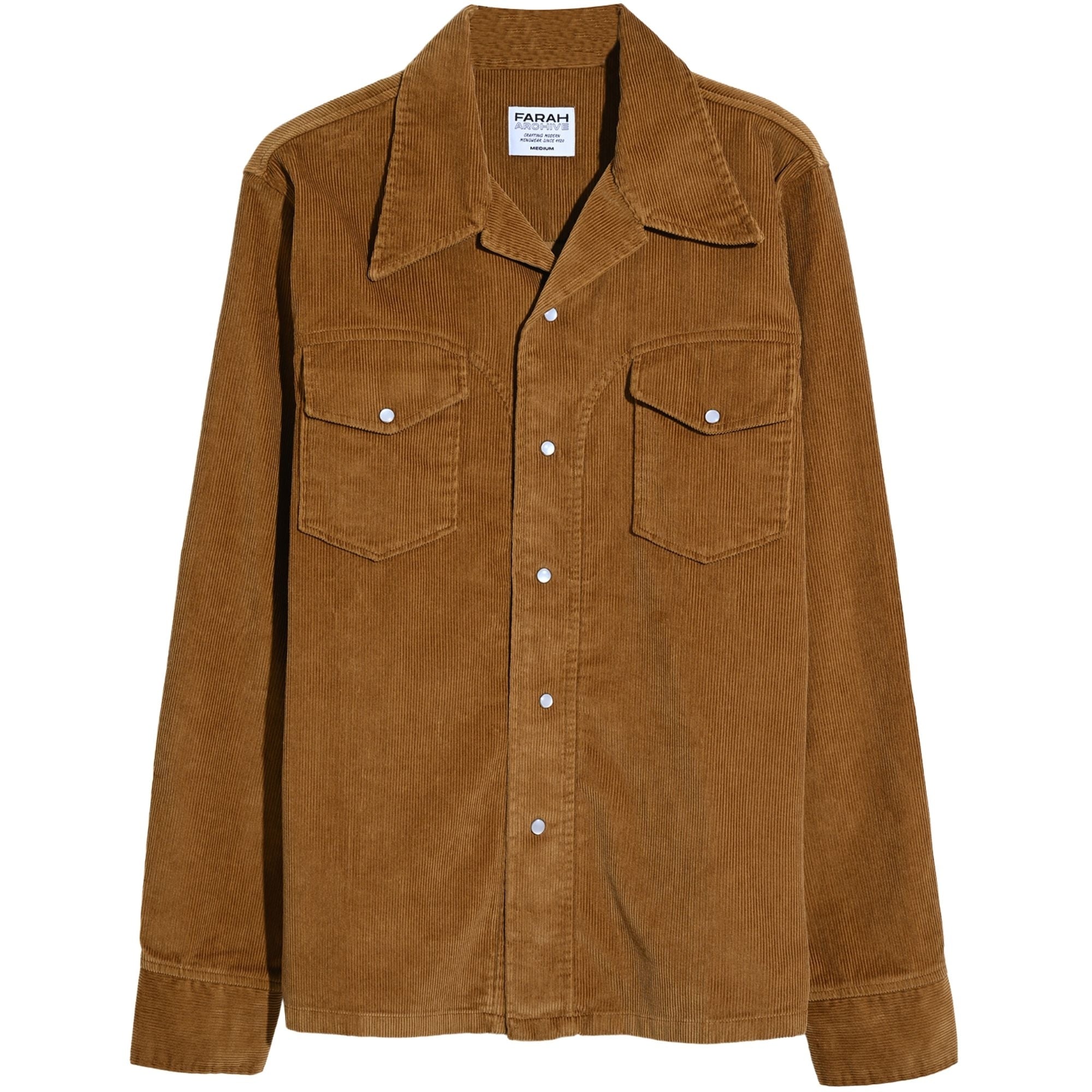 Farah Archive Montwood Archive Corduroy Shirt - Tobacco