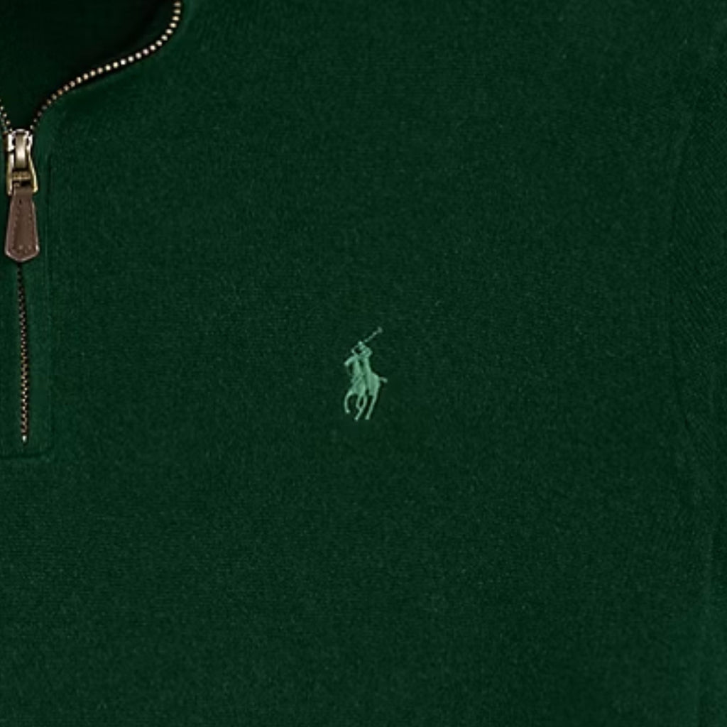 Polo Ralph Lauren Wool Quarter-Zip Jumper - Green