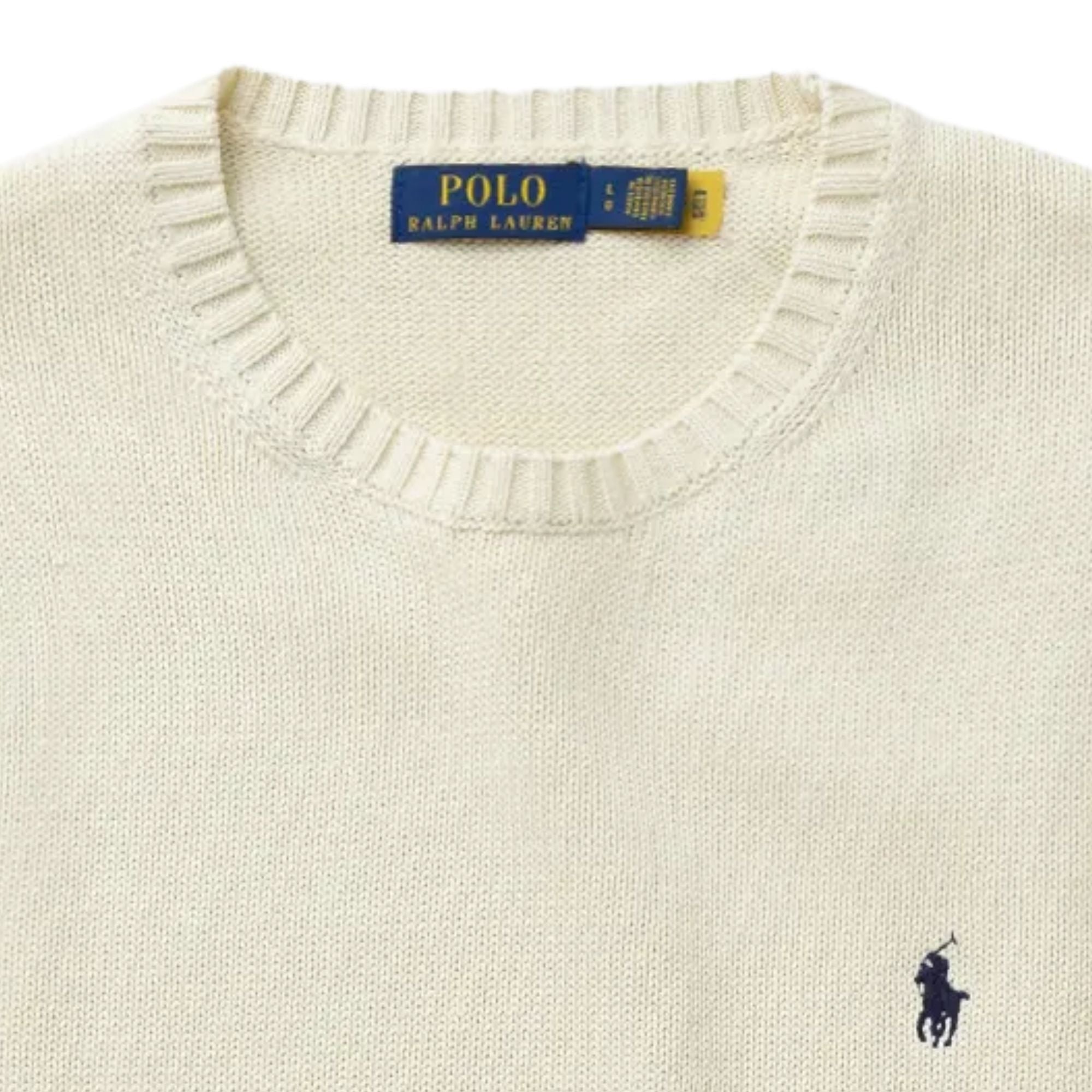 Polo Ralph Lauren Crew Neck Knitted Jumper - Cream