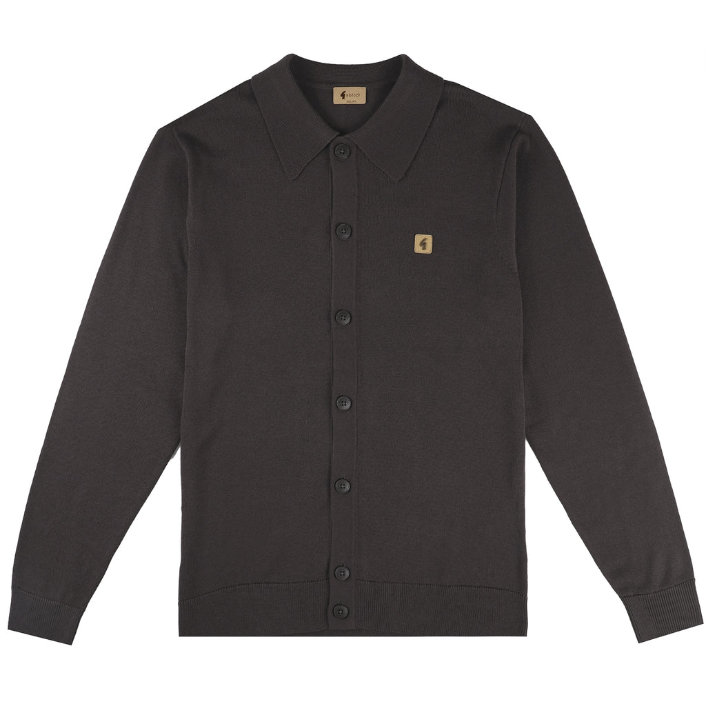 Gabicci Vintage Azima Button Through Polo Shirt - Clove