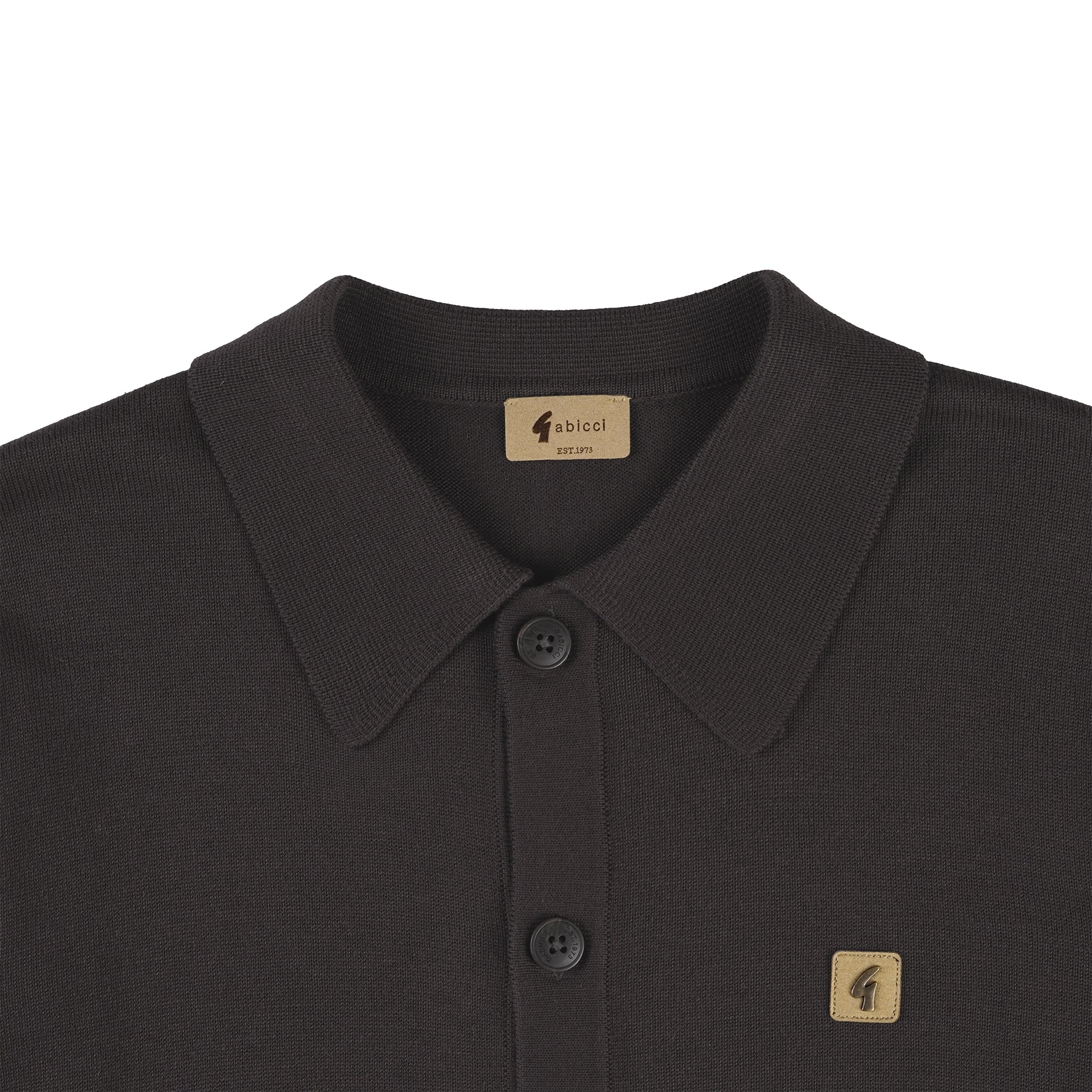Gabicci Vintage Azima Button Through Polo Shirt - Clove