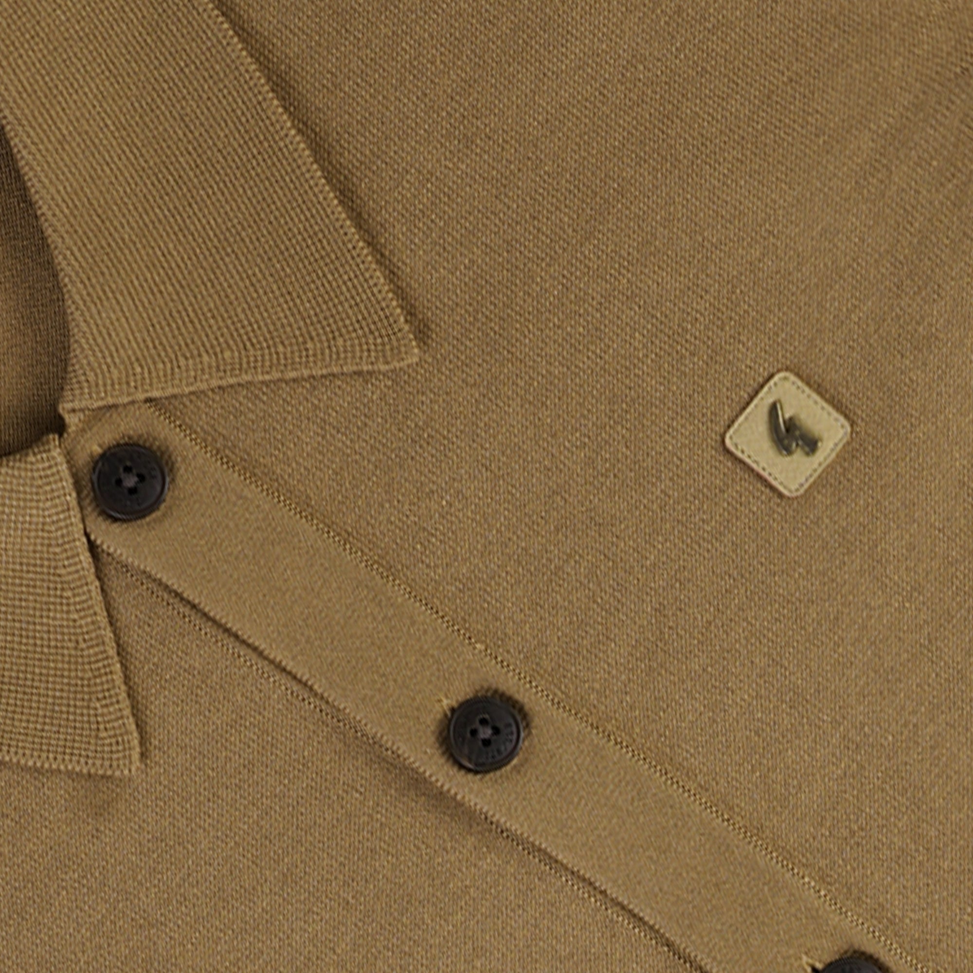 Gabicci Vintage Azima Button Through Polo Shirt - Nutmeg