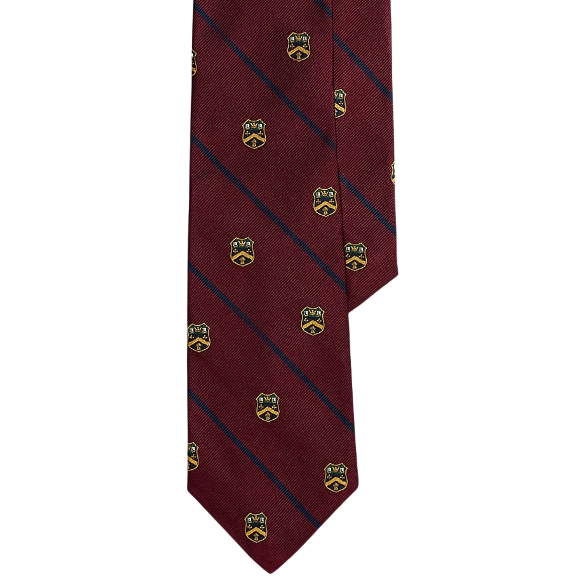 Polo Ralph Lauren Striped Silk Repp Club Tie - Wine