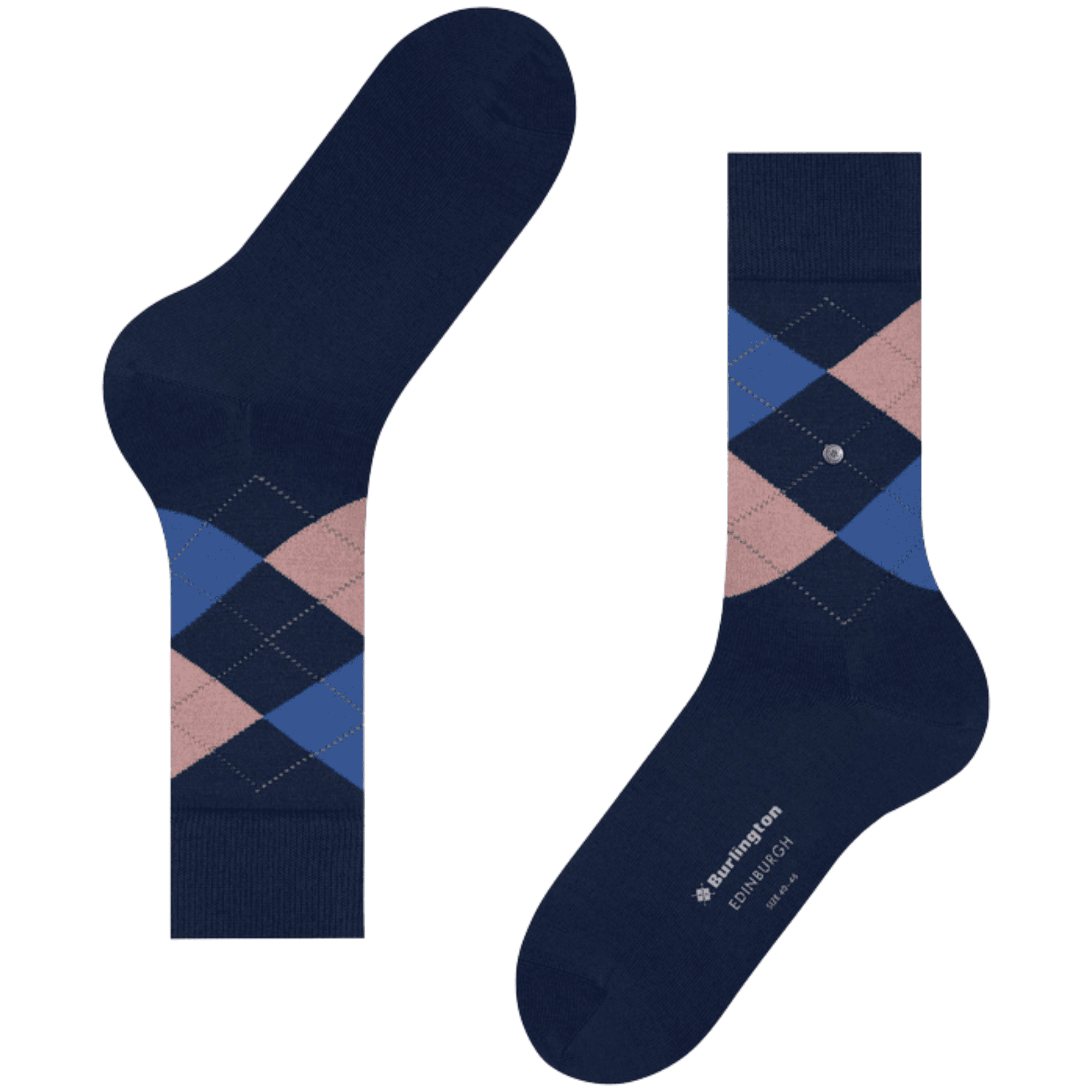 Burlington Socks Edinburgh Socks - Blue/Pink