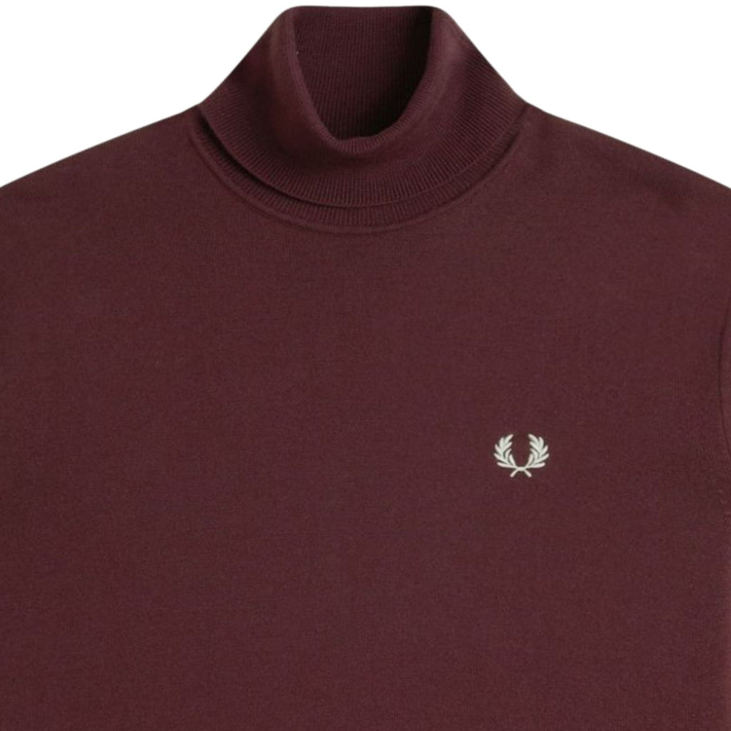 Fred Perry Roll Neck Jumper - Oxblood