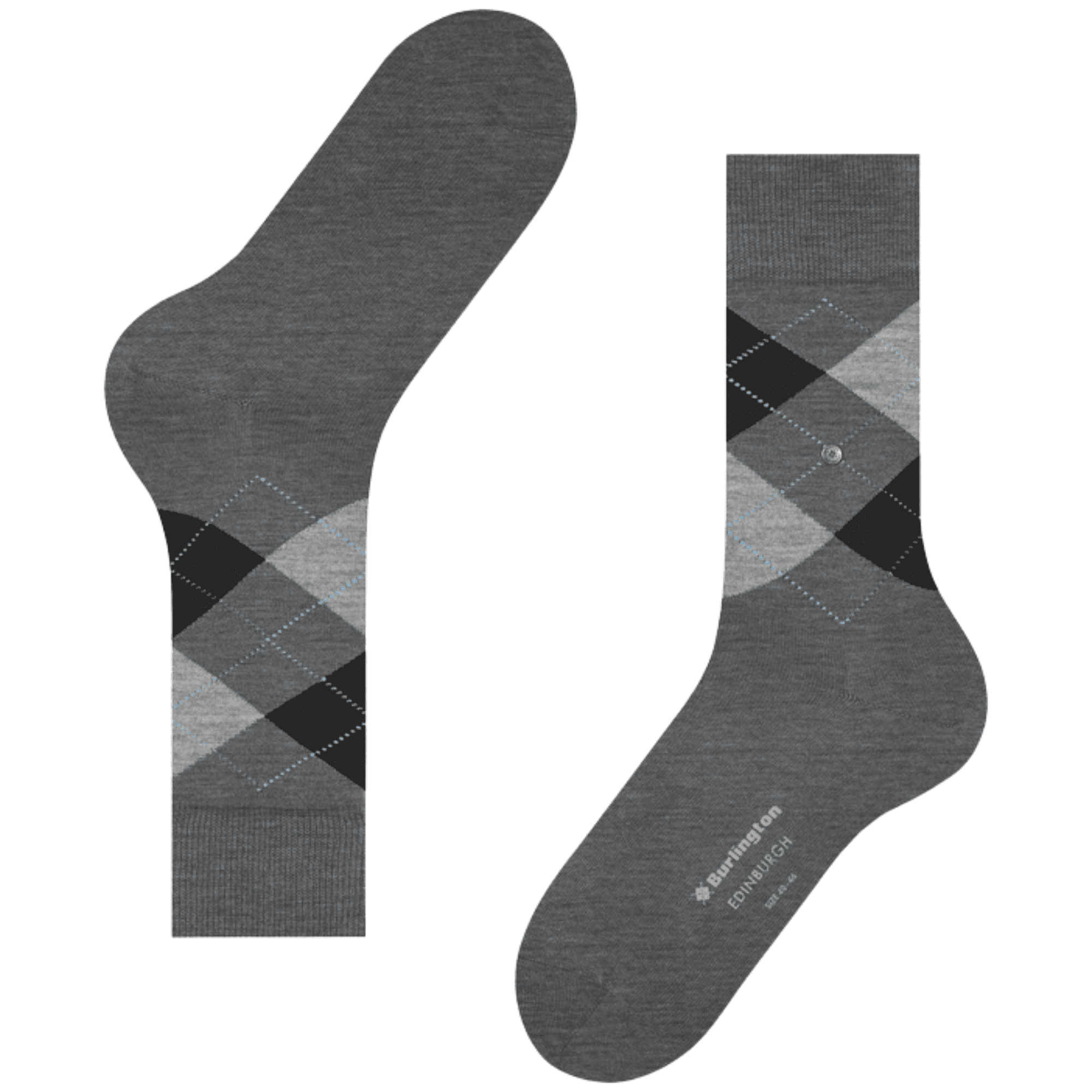 Burlington Socks Edinburgh Socks - Black/Grey
