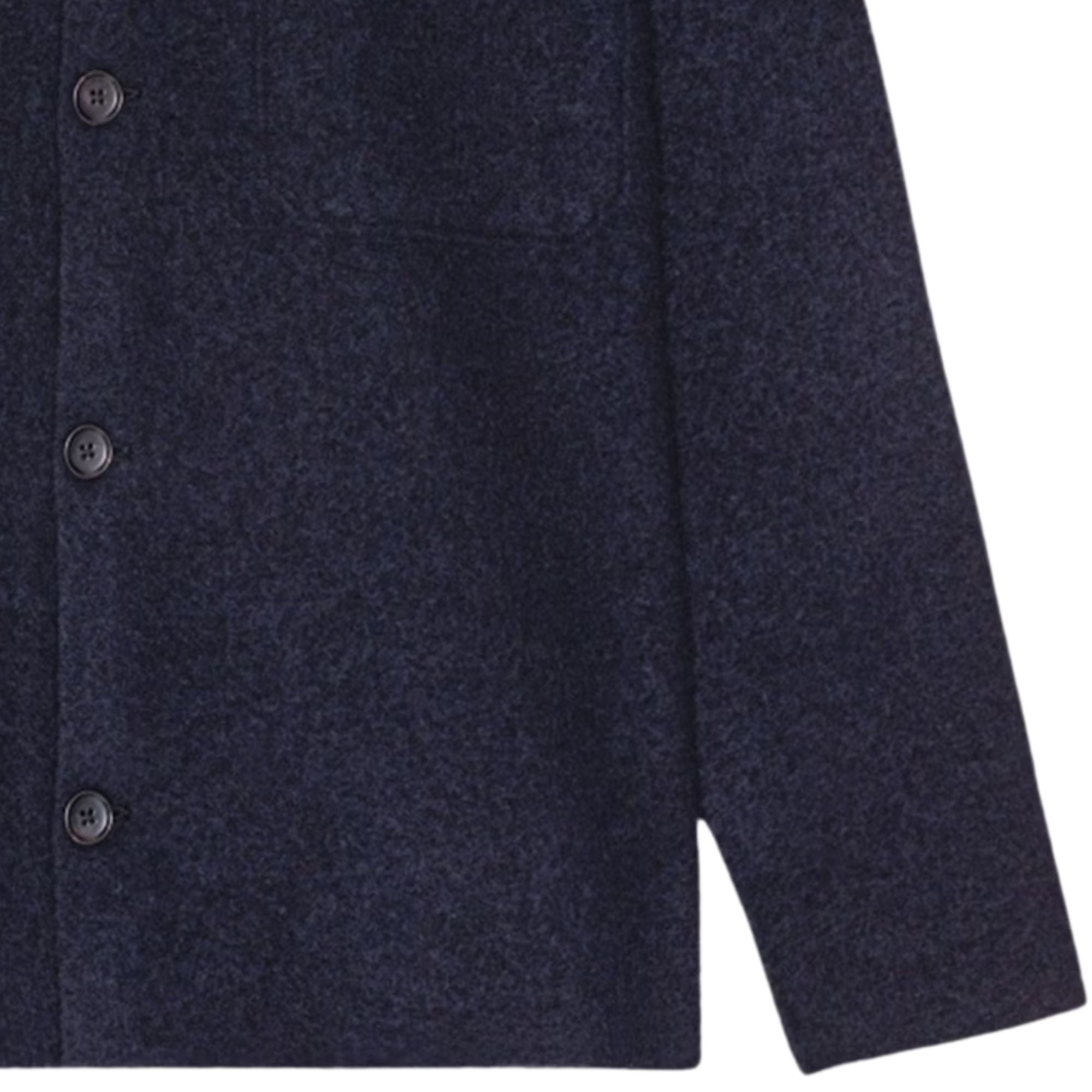 NN07 Jonas Boiled Wool Overshirt - Navy Blue