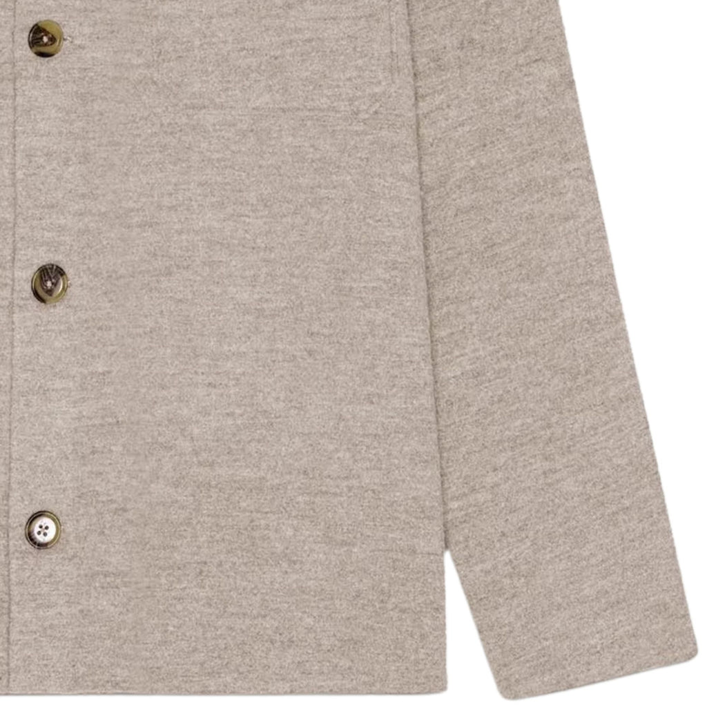 NN07 Jonas Boiled Wool Overshirt - Khaki Beige
