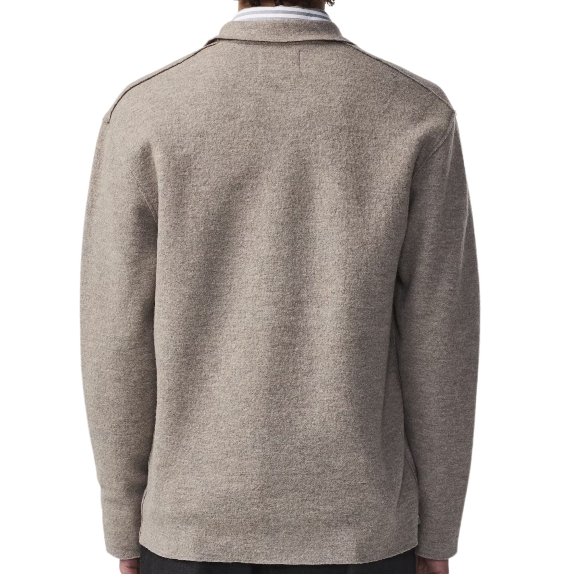 NN07 Jonas Boiled Wool Overshirt - Khaki Beige
