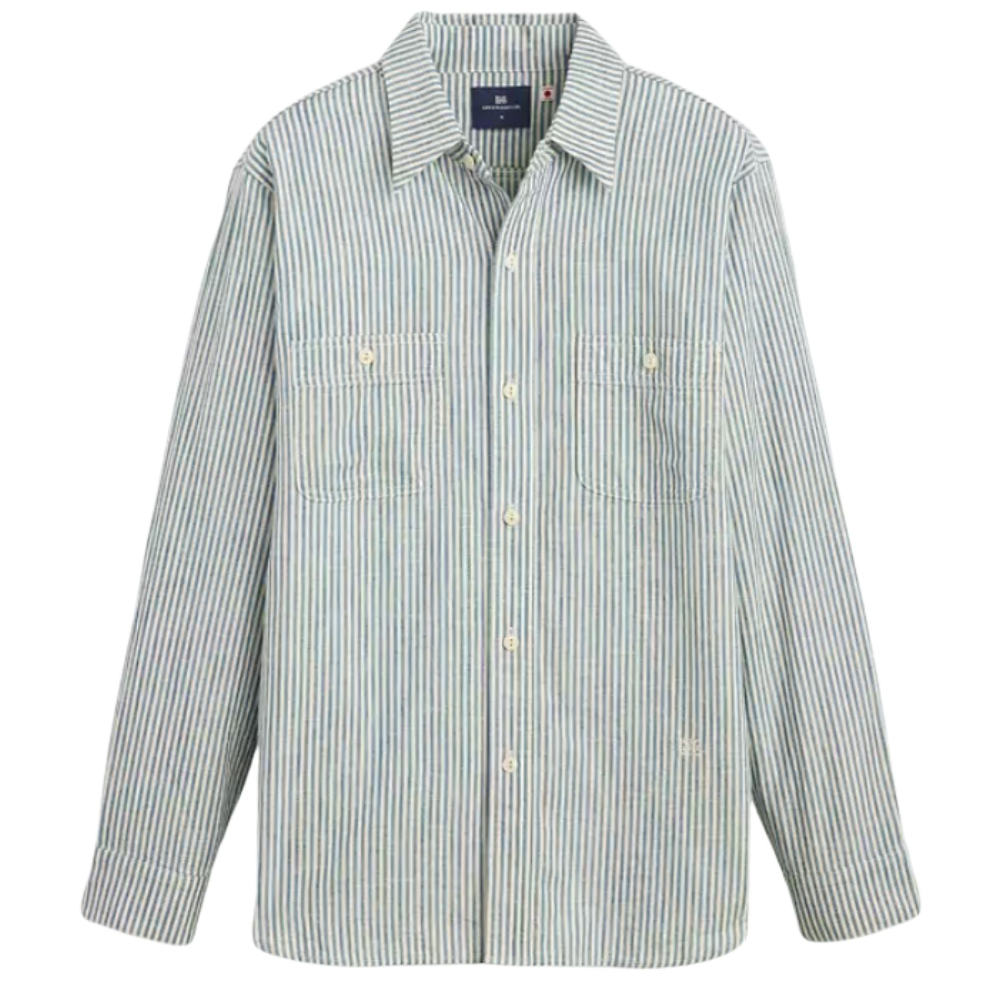 Blue Tab™ Work Shirt - Indigo Stripe - Blue