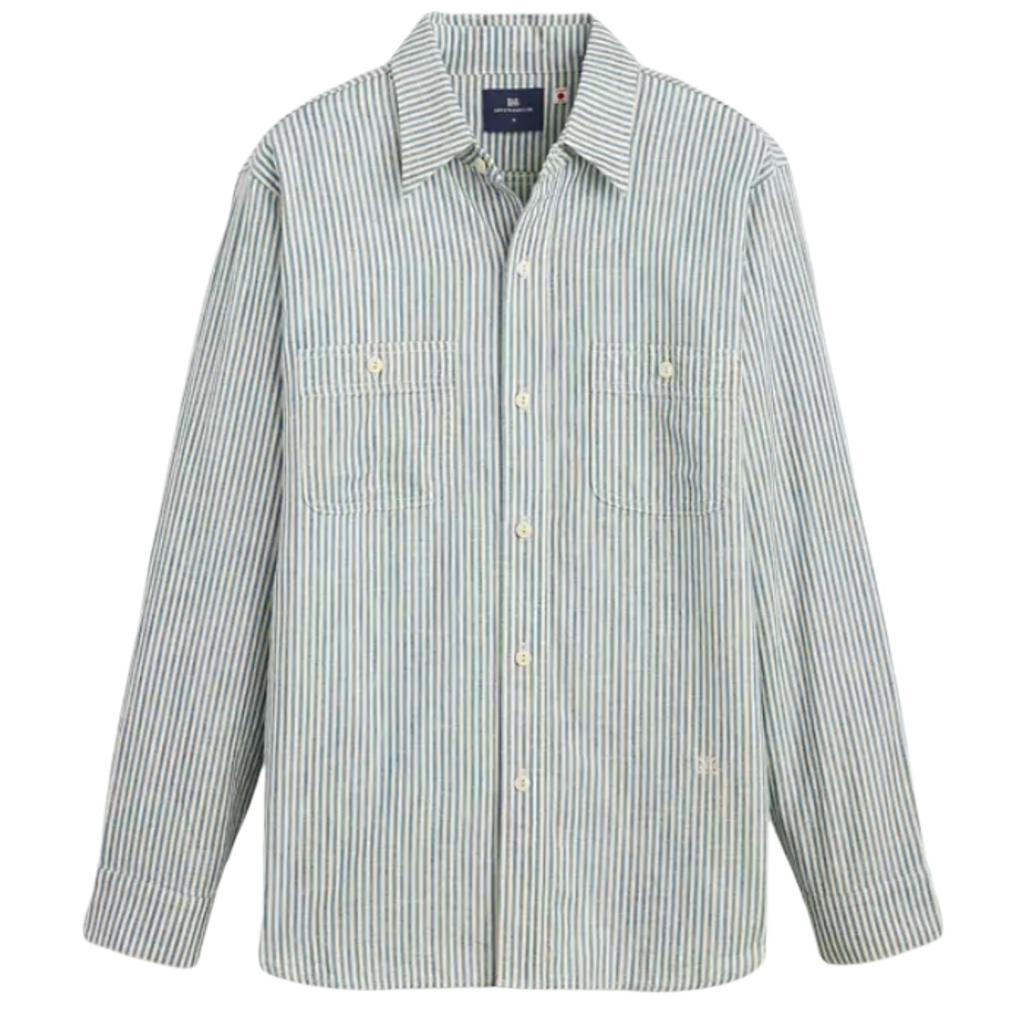 Levi's Blue Tab Work Shirt - Indigo Stripe - Blue