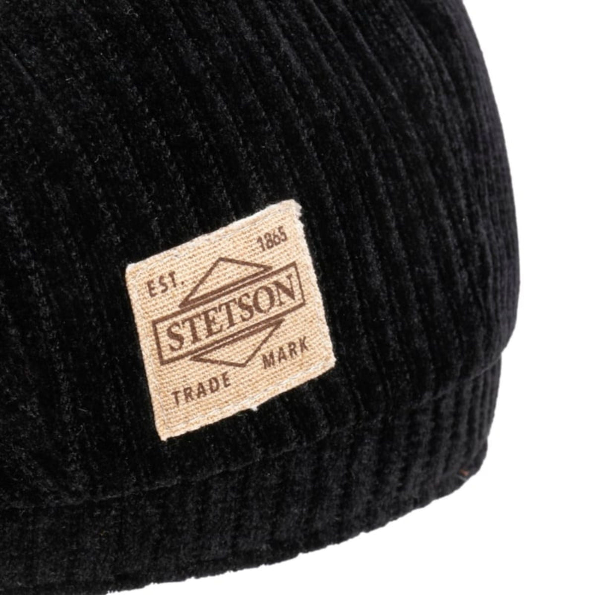 Stetson Hats Hatteras Corduroy Jersey Flat Cap - Black