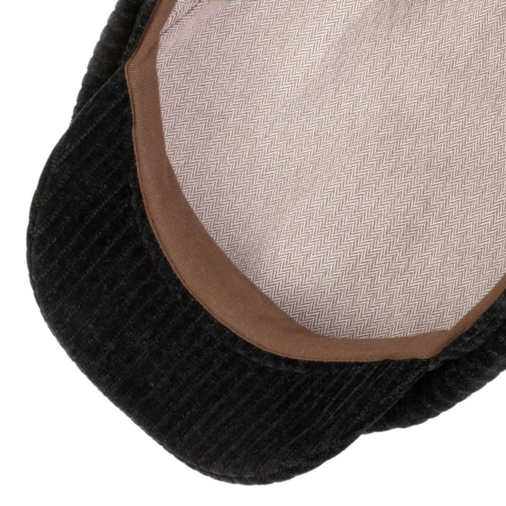 Stetson Hats Hatteras Corduroy Jersey Flat Cap - Black