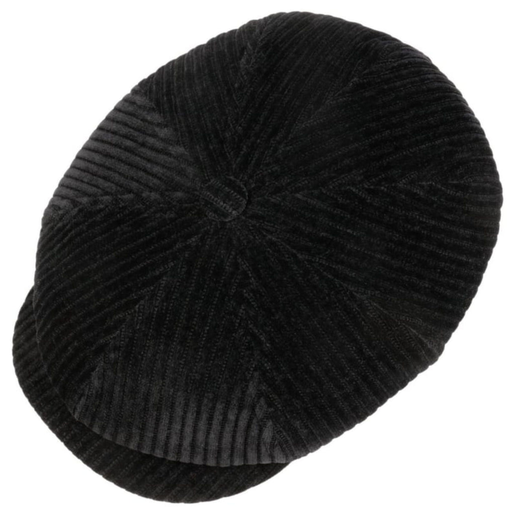 Stetson Hats Hatteras Corduroy Jersey Flat Cap - Black