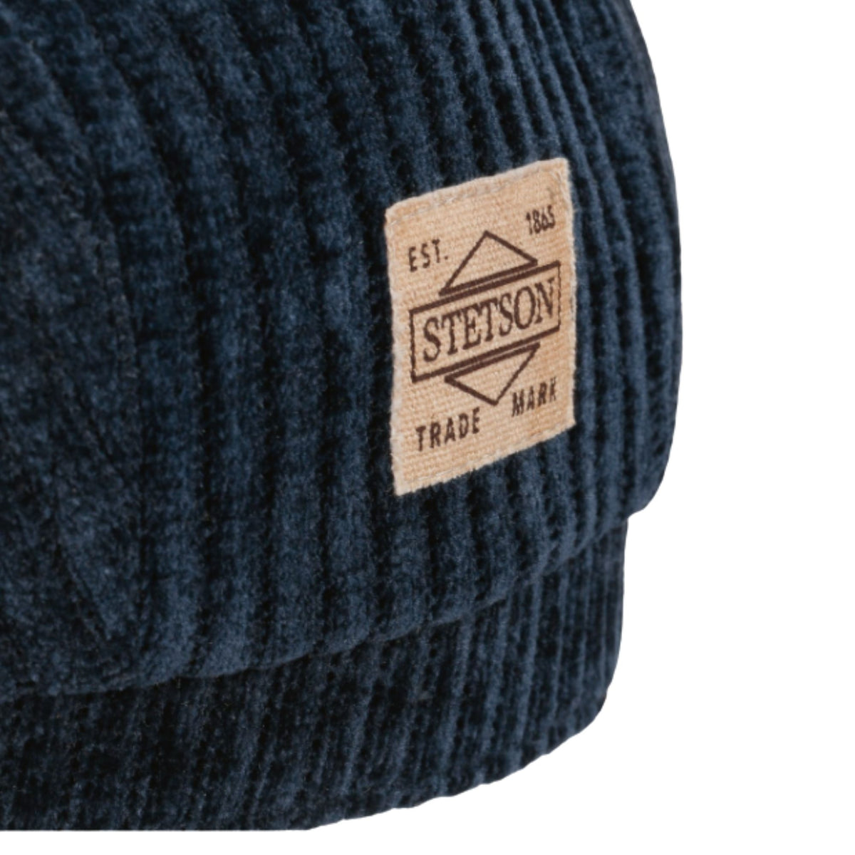 Stetson Hats Hatteras Corduroy Jersey Flat Cap - Blue