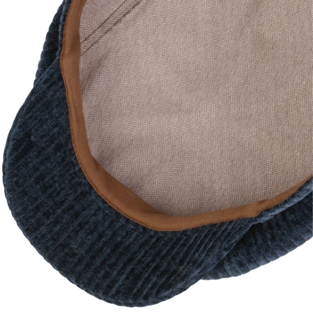Stetson Hats Hatteras Corduroy Jersey Flat Cap - Blue