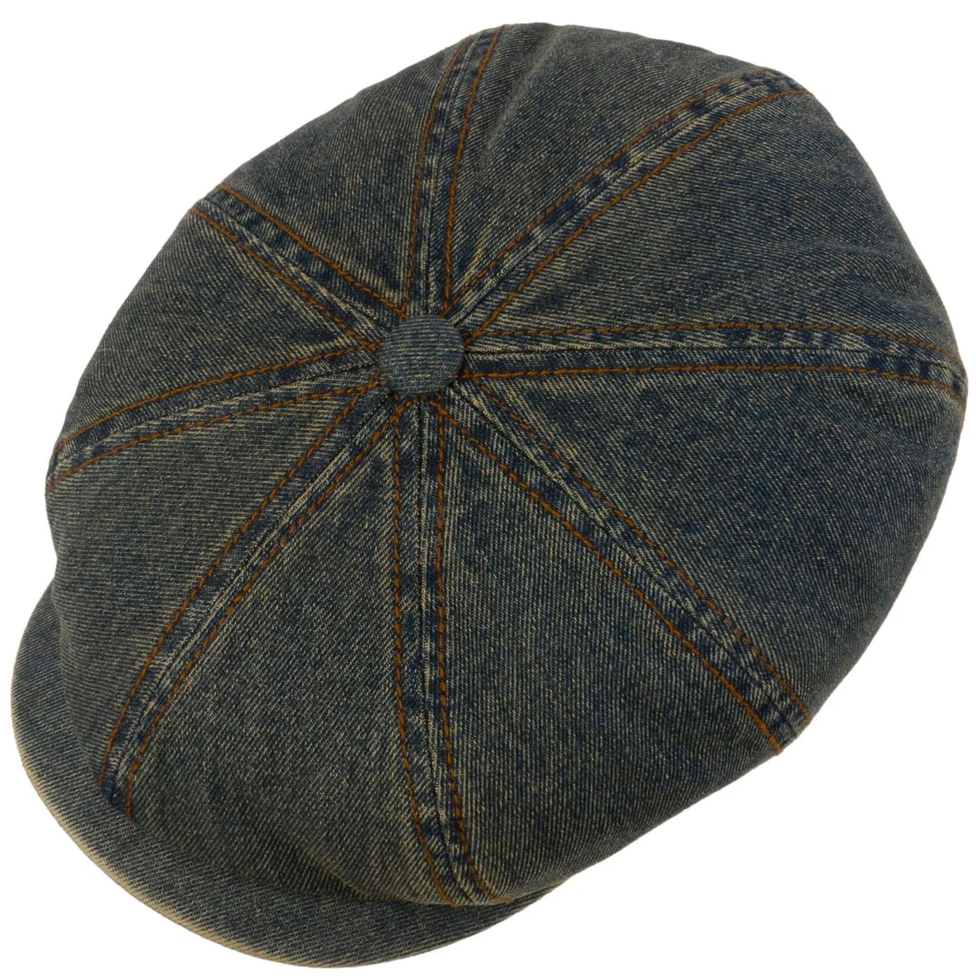 Hatteras Washed Denim Bakerboy Cap - Denim