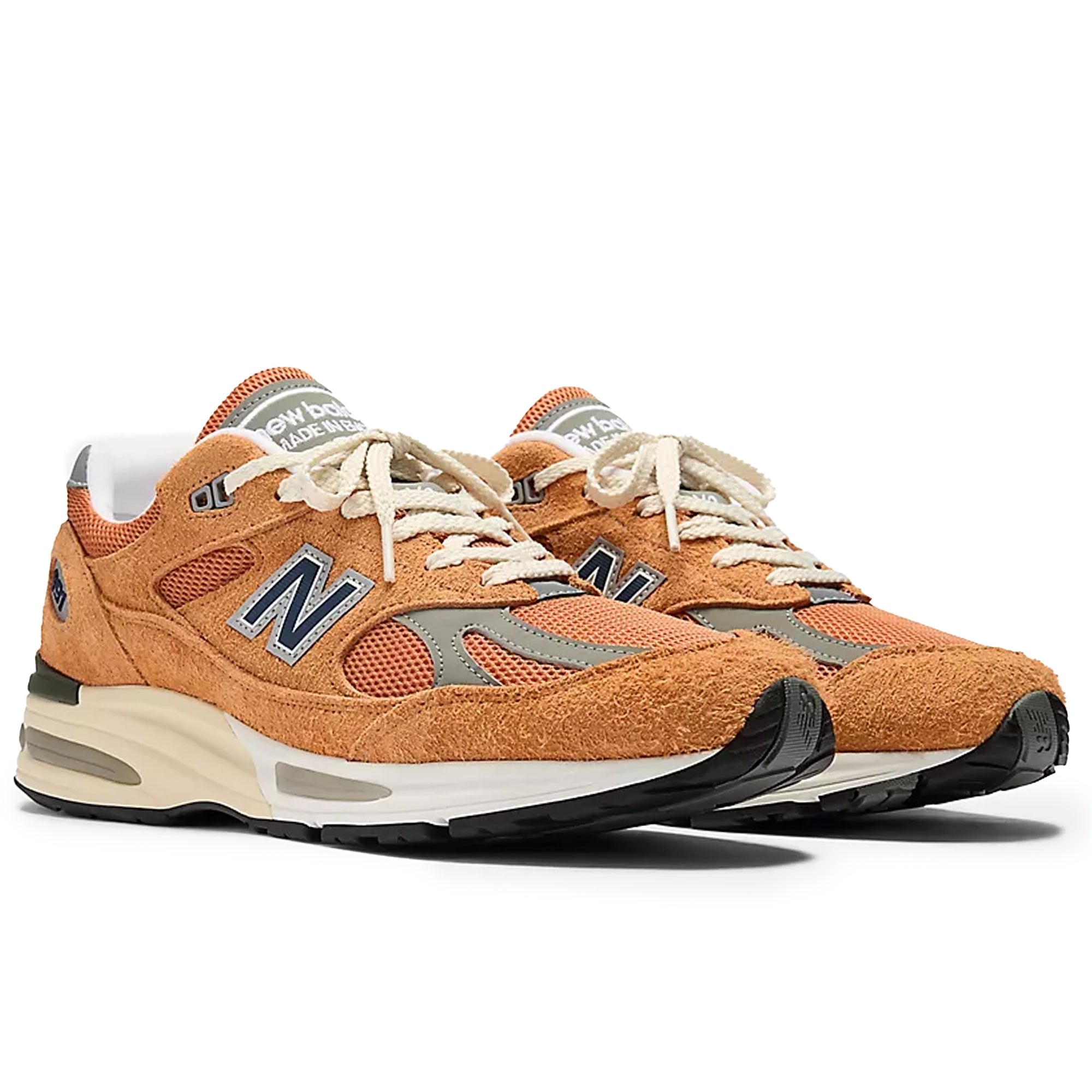 New Balance Made In UK 991v2 Grounded Pastels Shoes - Orange Brown