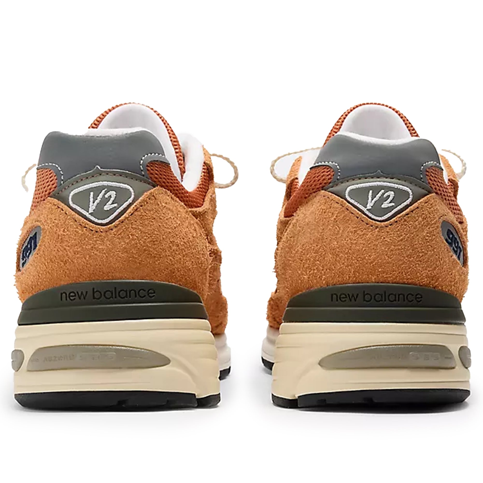 New Balance Made In UK 991v2 Grounded Pastels Shoes - Orange Brown