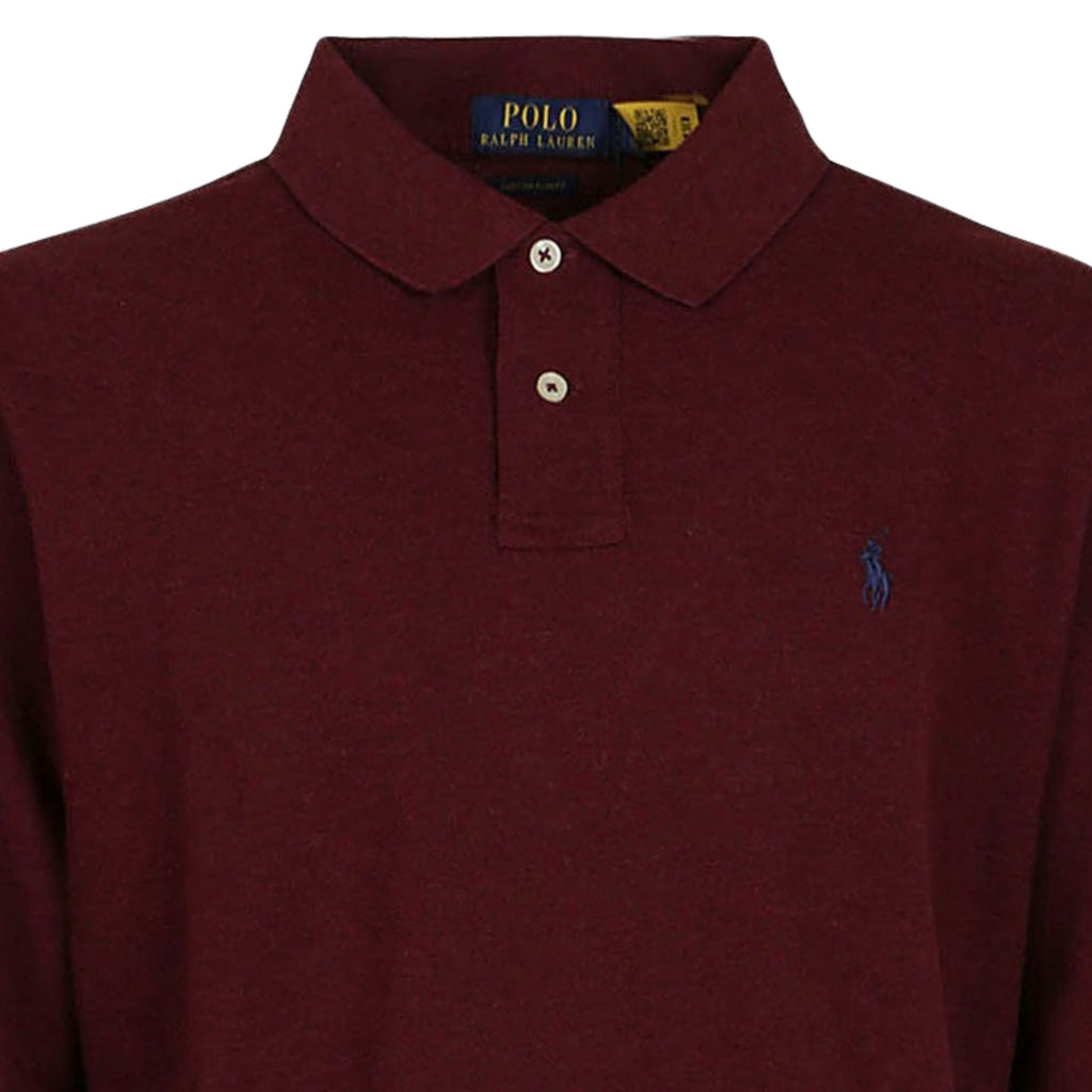 Polo Ralph Lauren Long Sleeve Polo Shirt - Dark Red