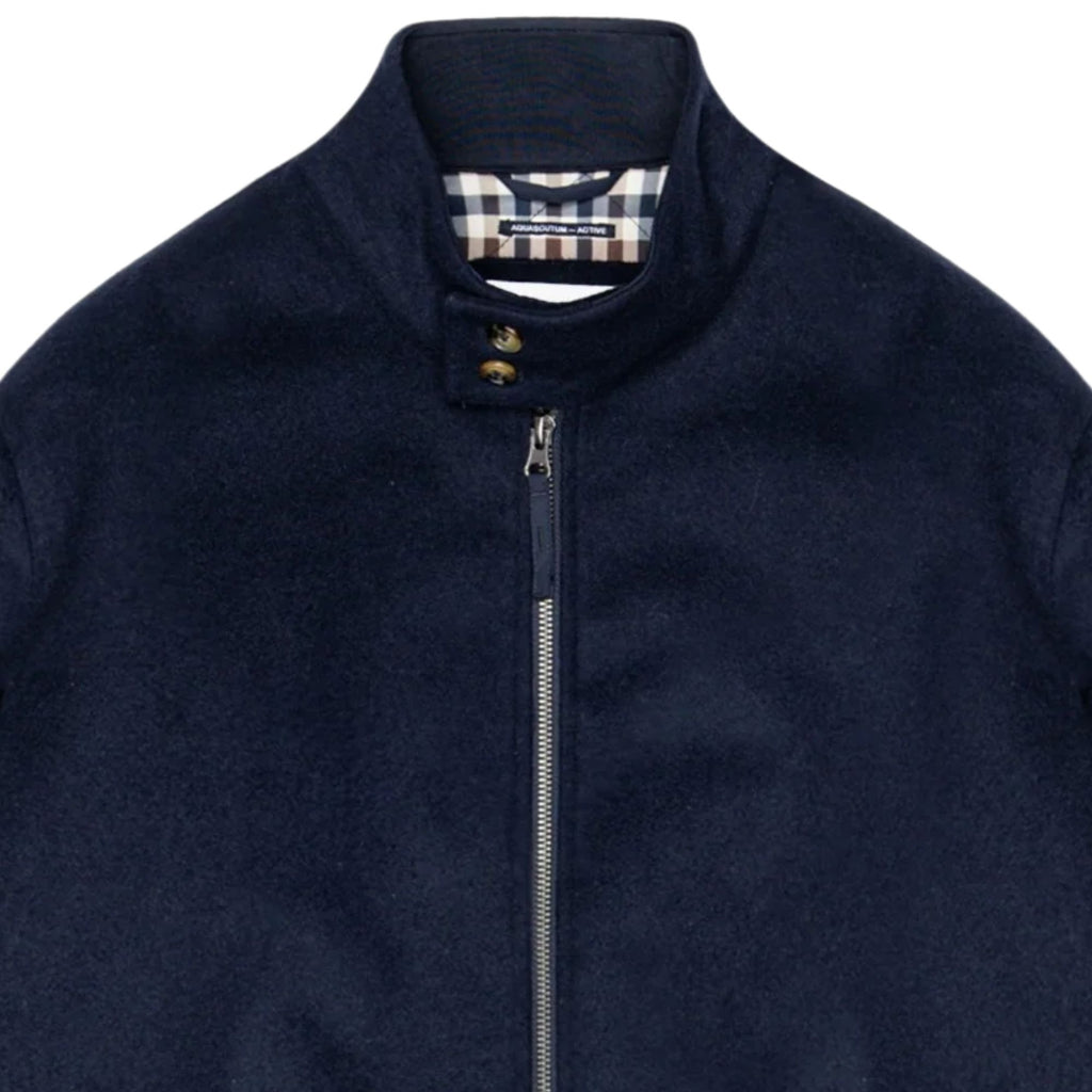 Aquascutum Wool Harrington Jacket - Navy
