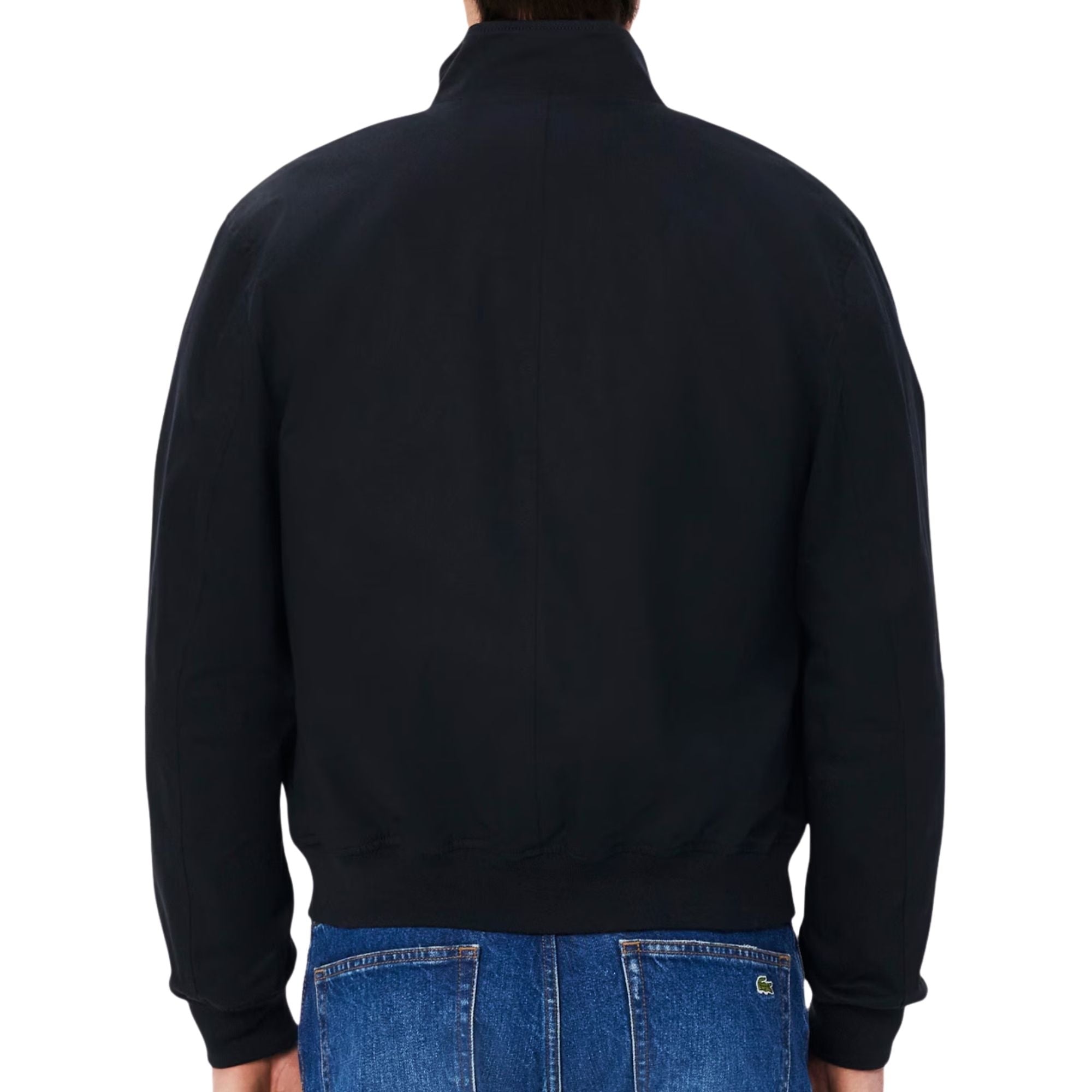 Lacoste Water-Repellent Twill Harrington Jacket - Navy