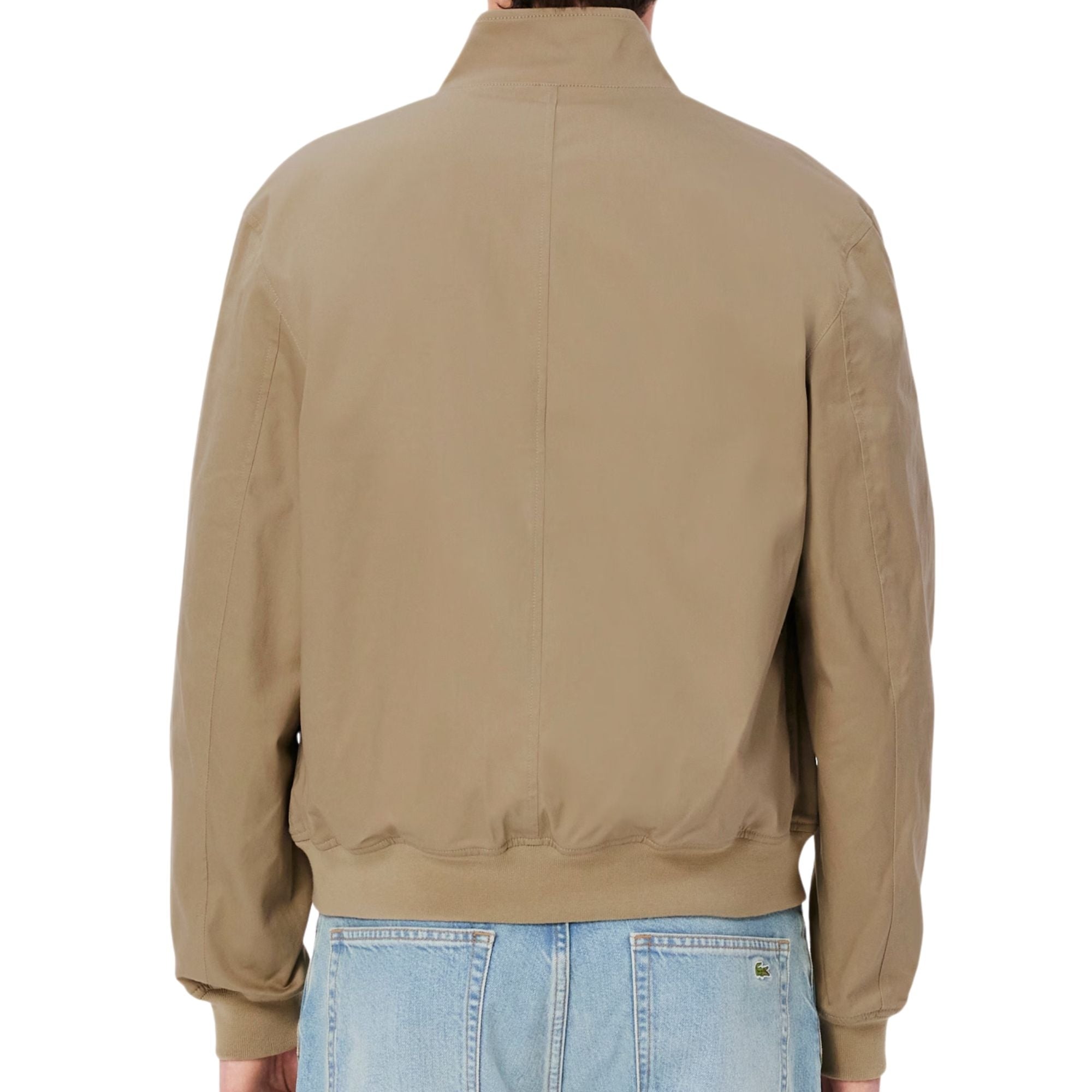 Lacoste Water-Repellent Twill Harrington Jacket - Beige