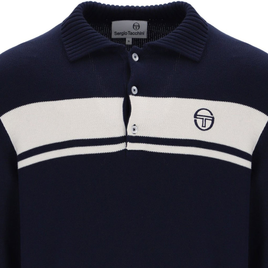 Sergio Tacchini Damarindo Knitted Polo - Maritime Blue