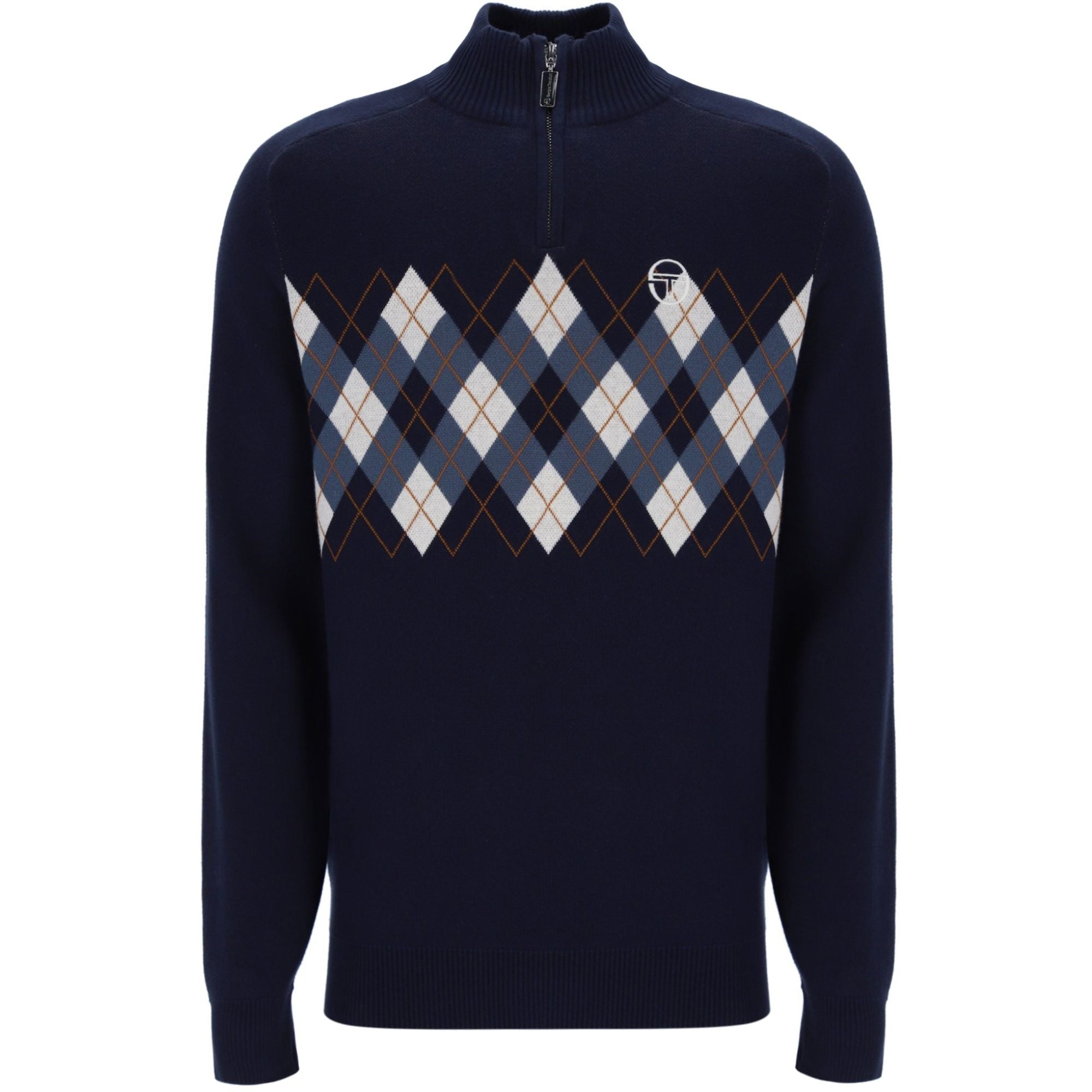 Sergio Tacchini Sangro 1/4 Zip Knitted Jumper - Maritime Blue