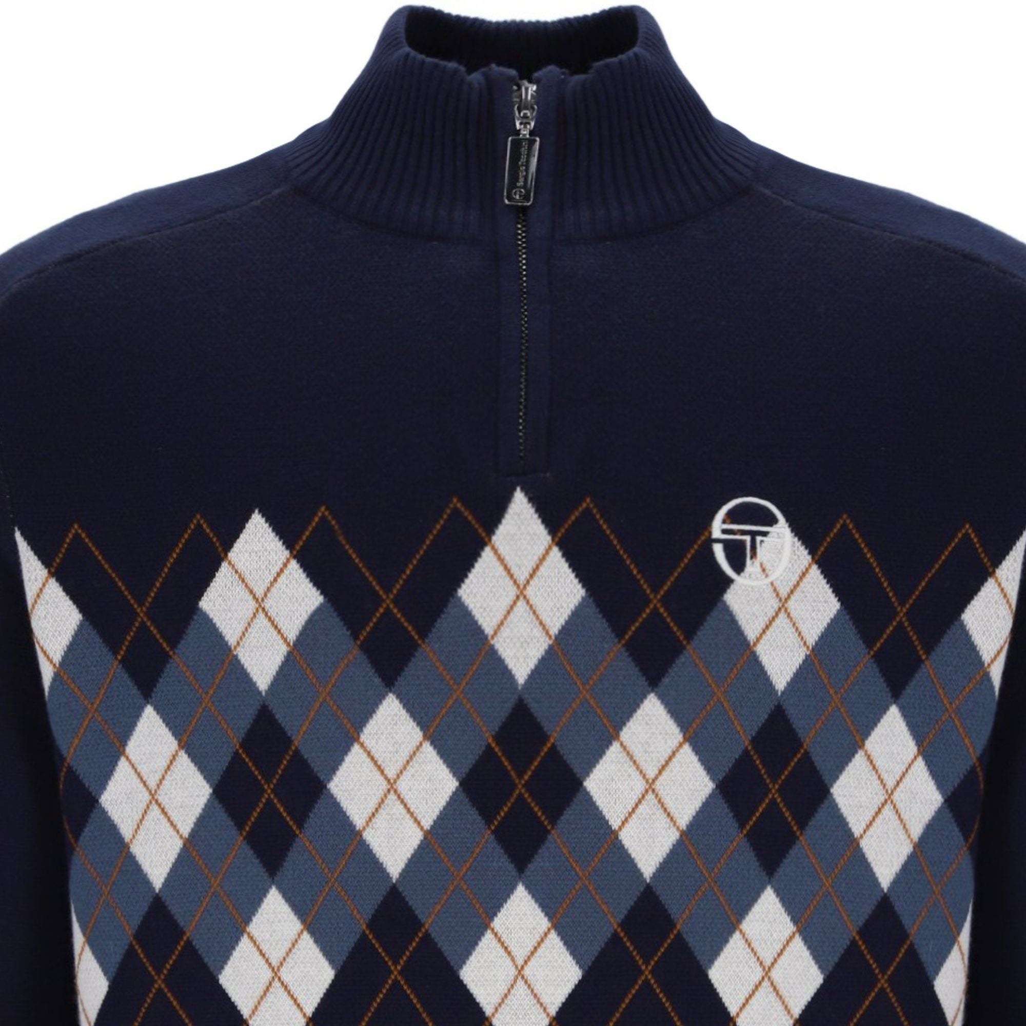 Sergio Tacchini Sangro 1/4 Zip Knitted Jumper - Maritime Blue