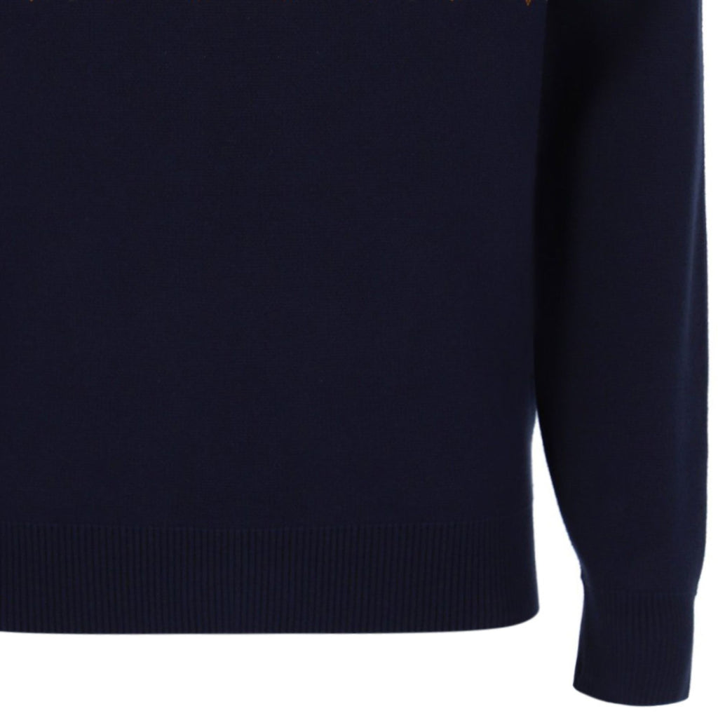 Sergio Tacchini Sangro 1/4 Zip Knitted Jumper - Maritime Blue