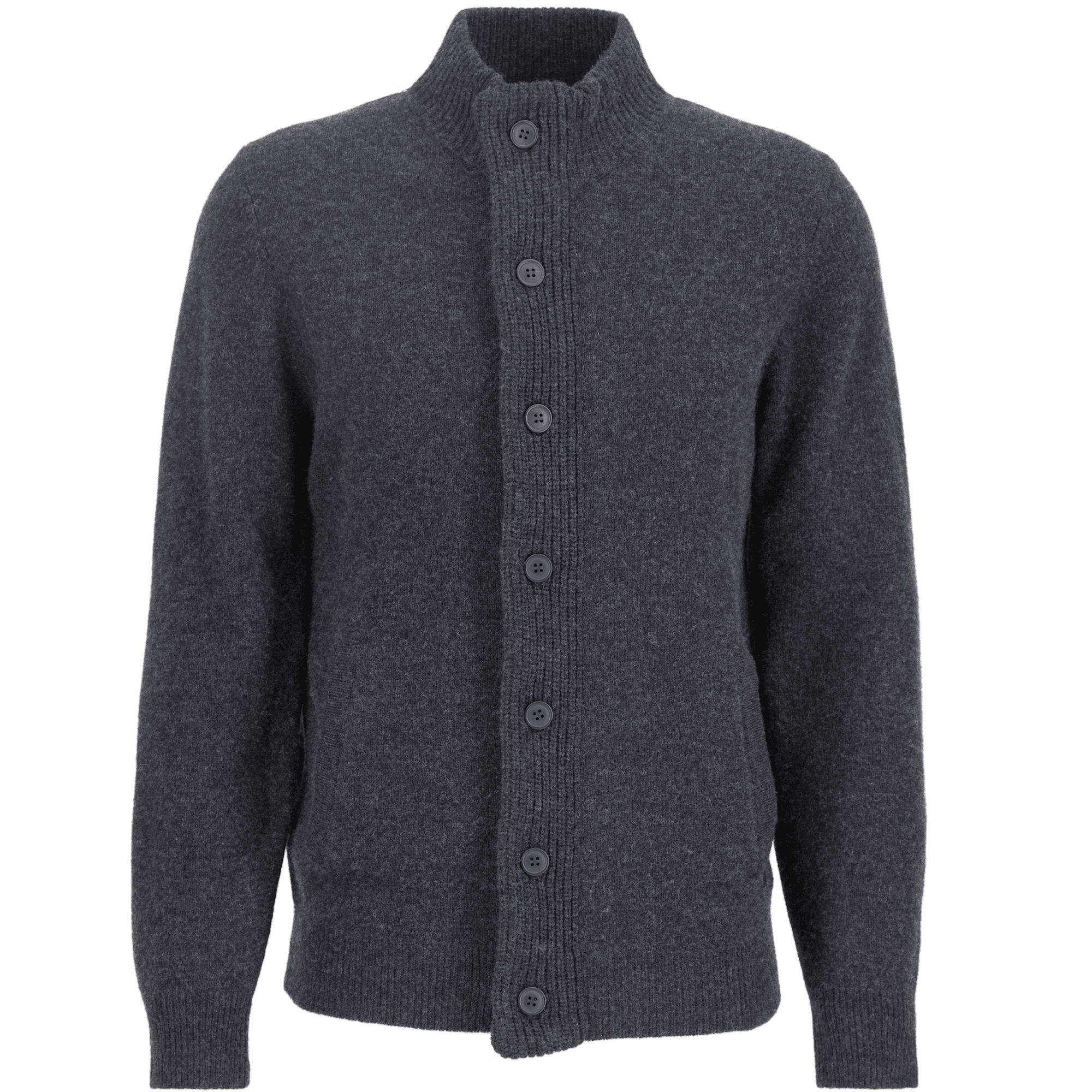 Barbour Elbow-Patch Cardigan - Charcoal