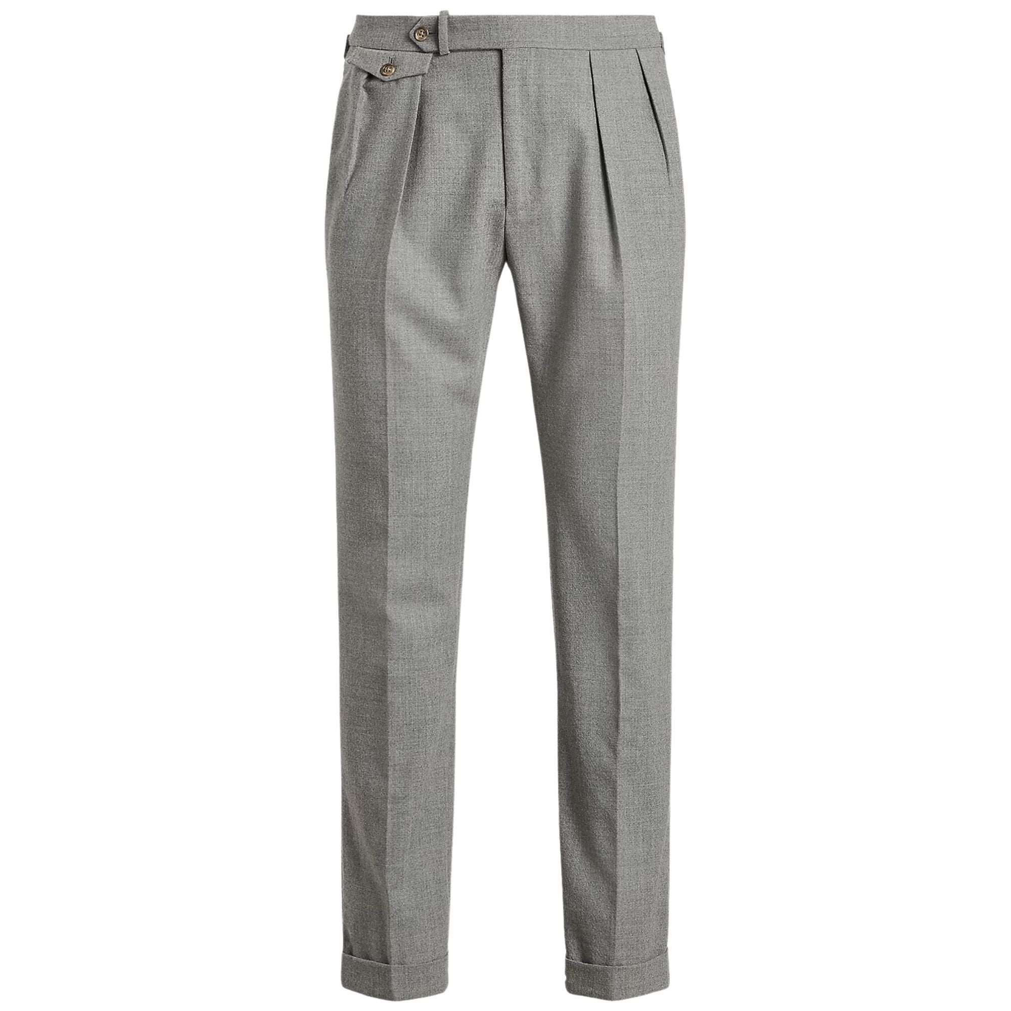 Polo Ralph Lauren Pleated Wool Flannel Trouser - Grey