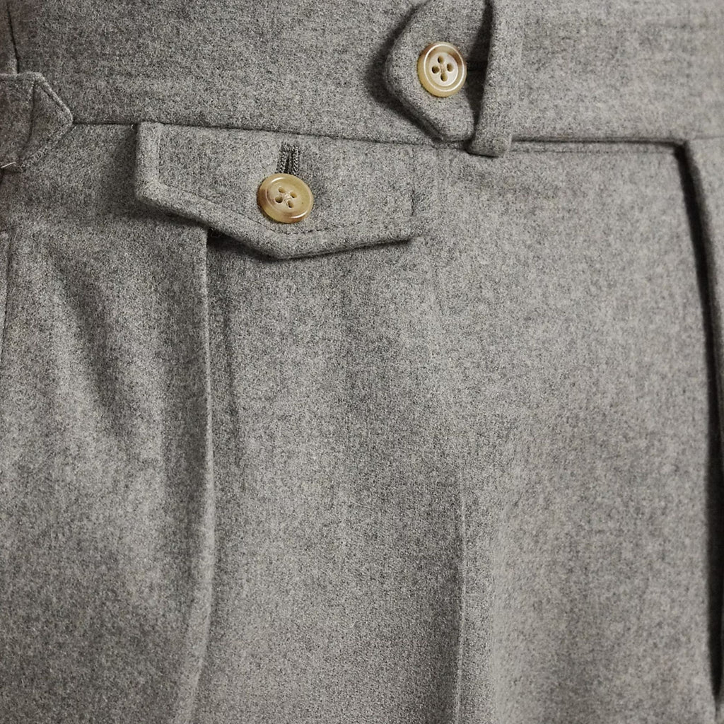 Polo Ralph Lauren Pleated Wool Flannel Trouser - Grey