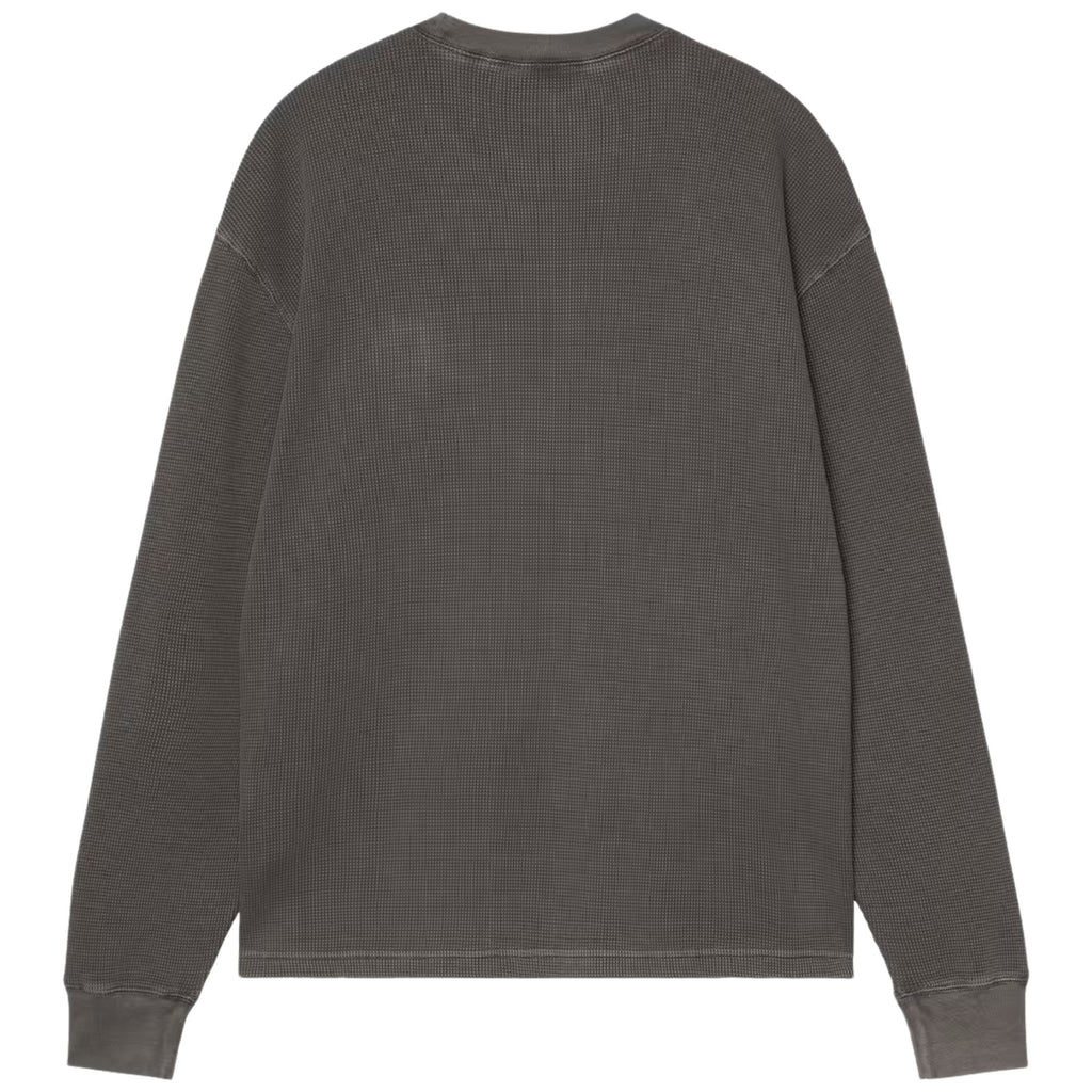 Carhartt WIP Long Sleeve Vista Waffle T-Shirt - Faded Black