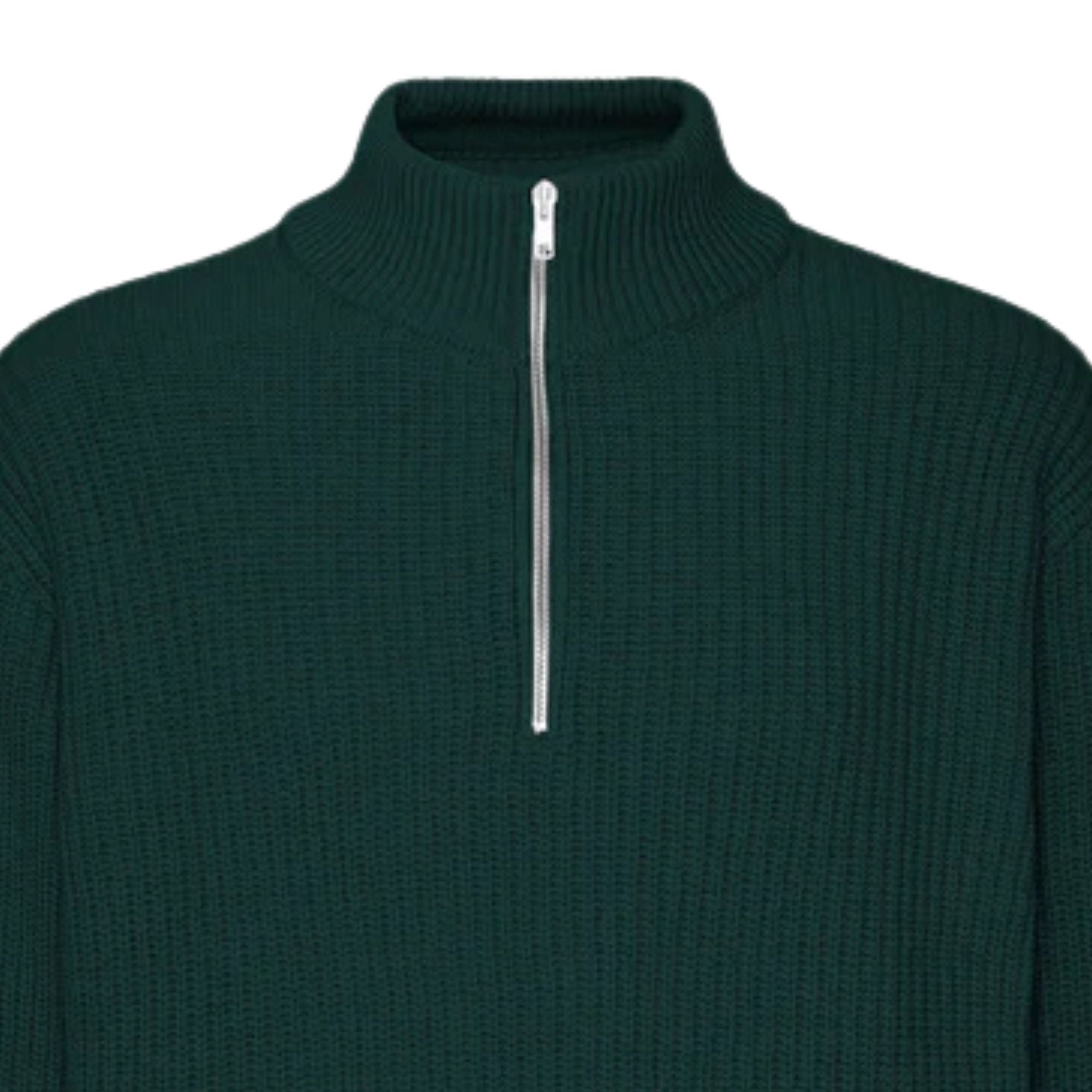 Colorful Standard Merino Quarter Zip - Green