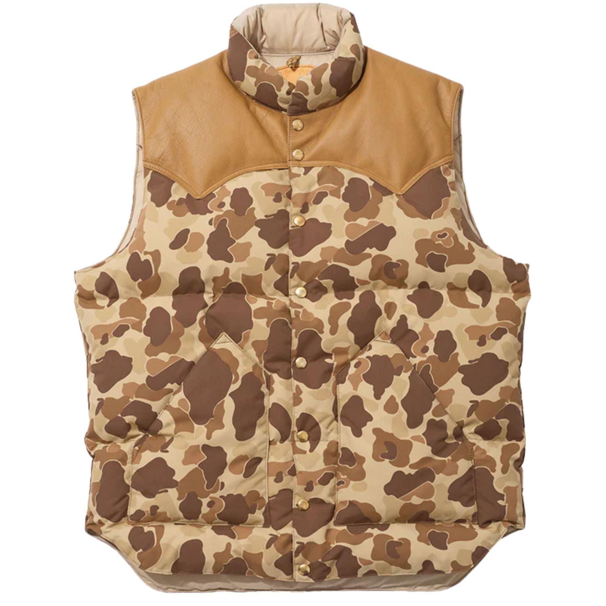 Down Vest - Camo Brown