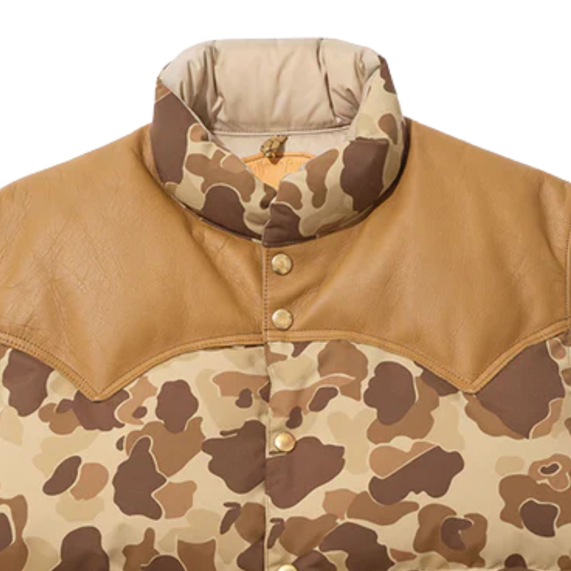 Down Vest - Camo Brown