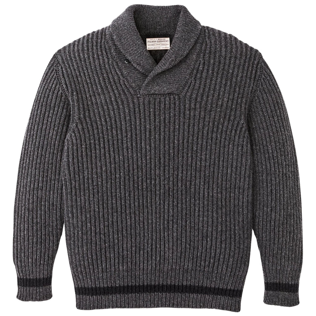 Filson Bristol Shawl Neck Sweater - Gray