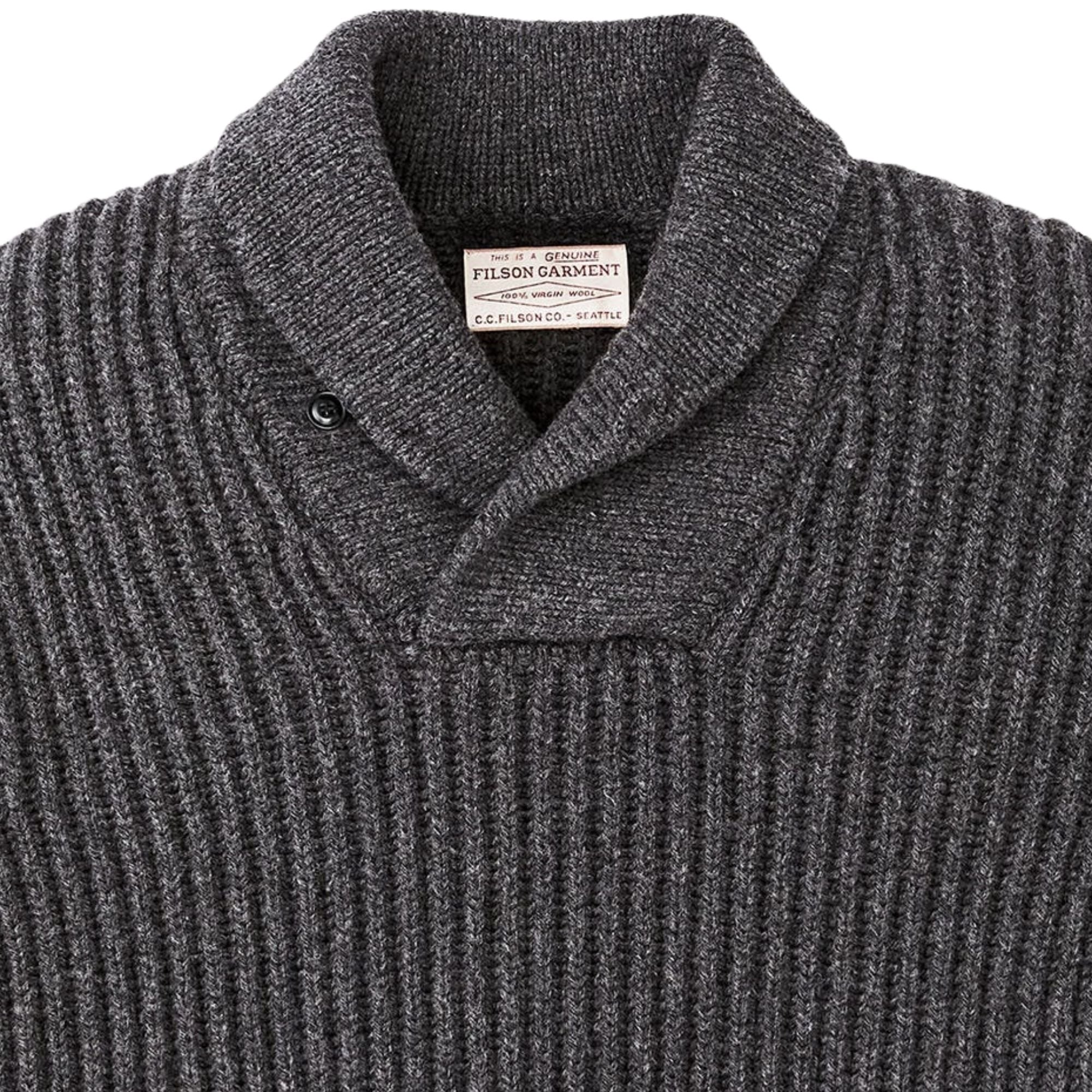 Filson Bristol Shawl Neck Sweater - Gray