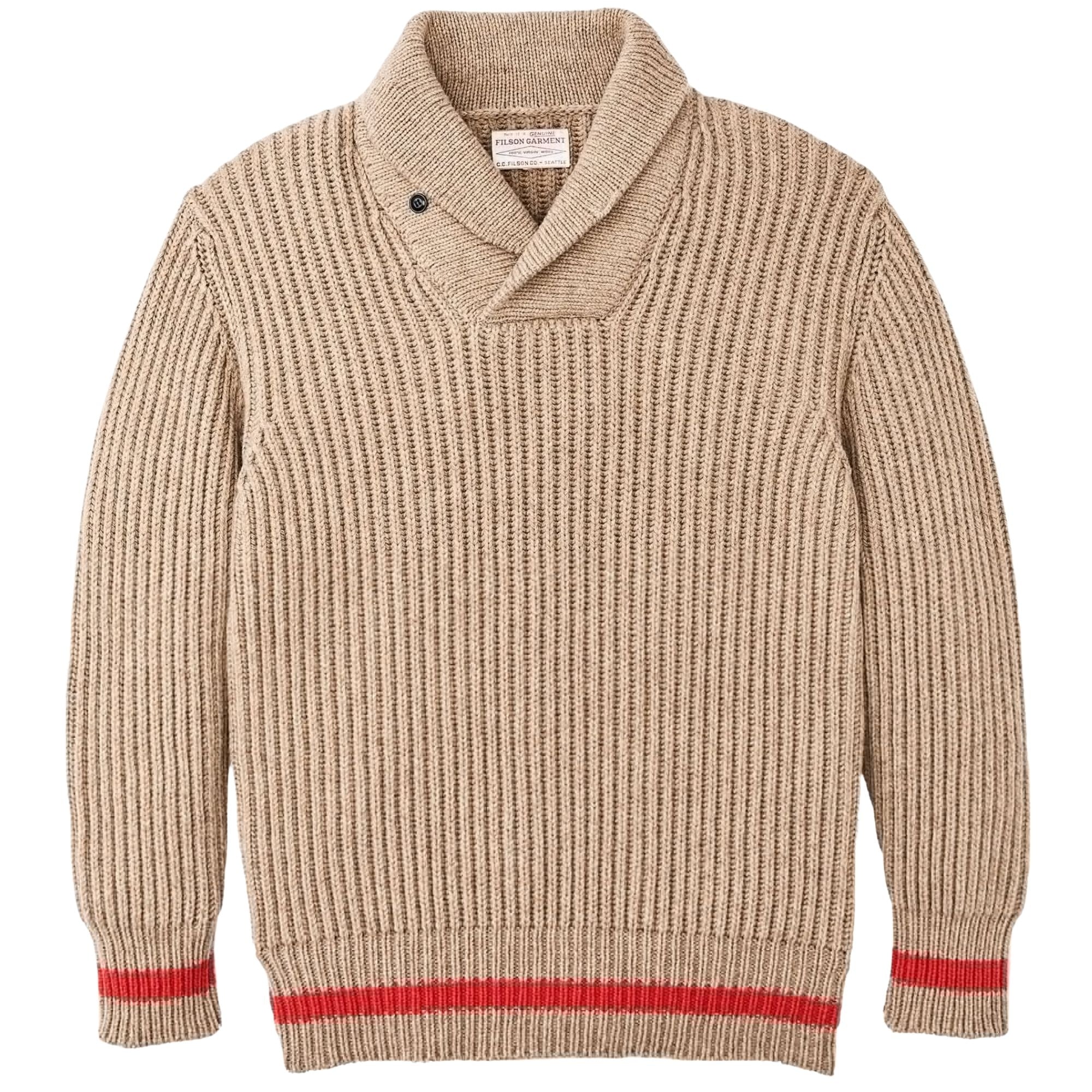 Filson Bristol Shawl Neck Sweater - Oatmeal