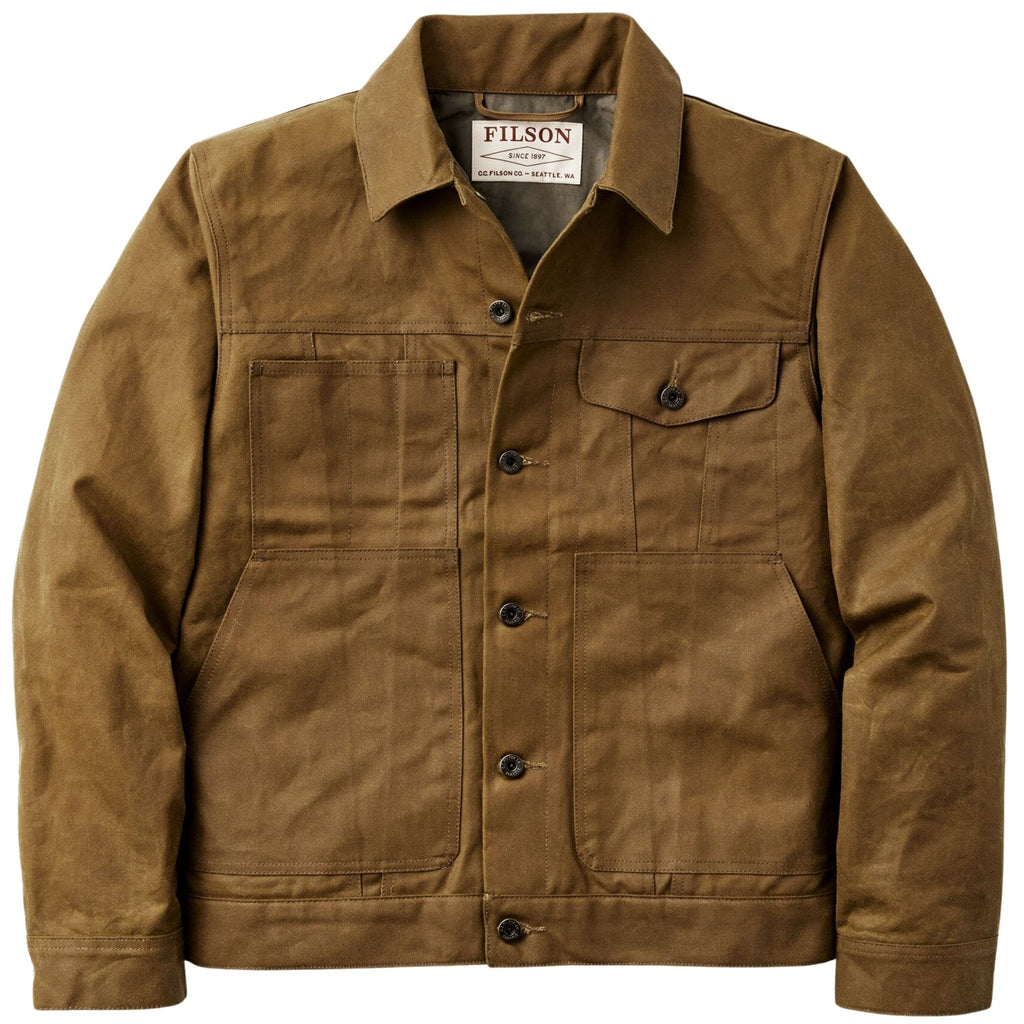 Filson Tin Cloth Short Lined Cruiser Jacket - Dark Tan