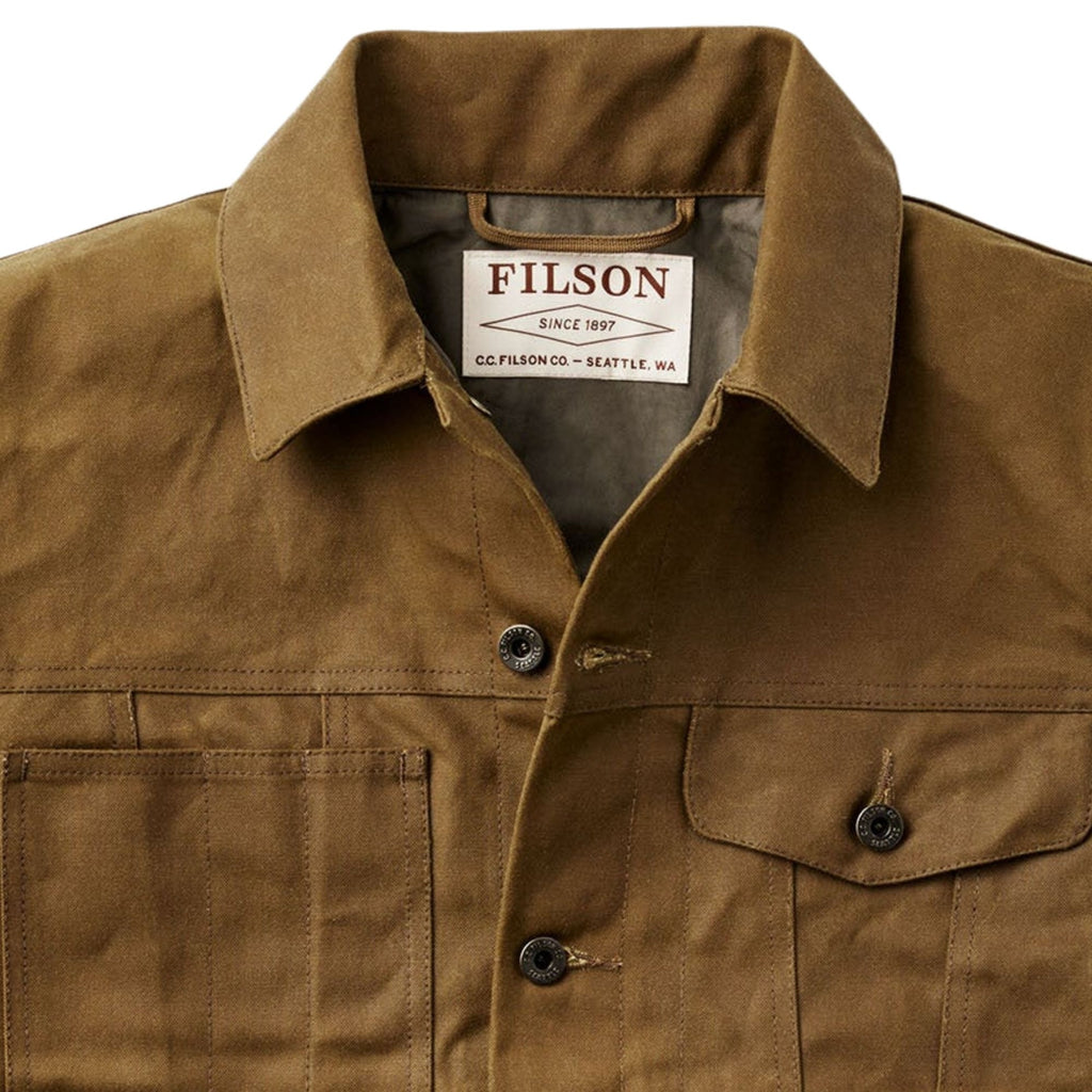 Filson Tin Cloth Short Lined Cruiser Jacket - Dark Tan