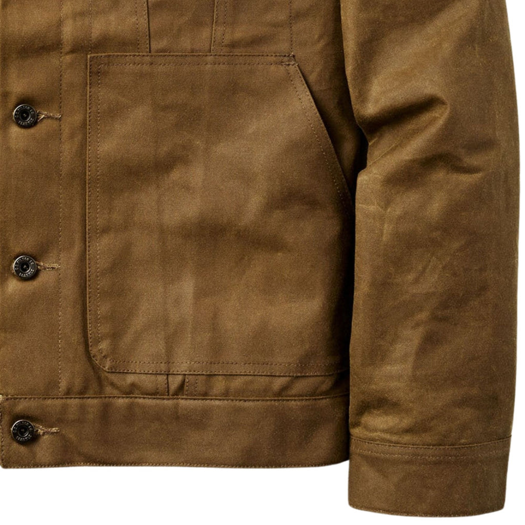 Filson Tin Cloth Short Lined Cruiser Jacket - Dark Tan